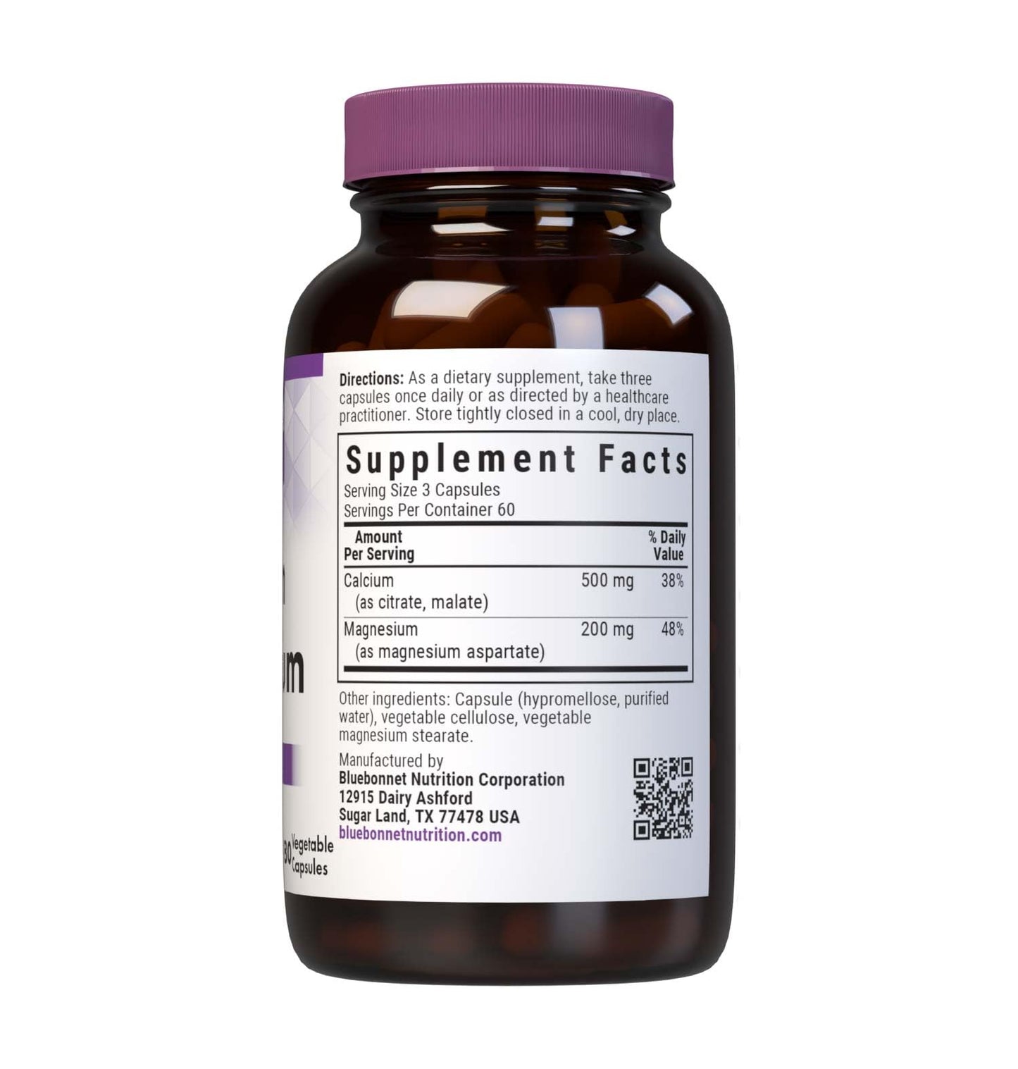 Pre-Order | Arrives in 5–10 Days – Bluebonnet Nutrition Calcium & Magnesium, Bone Health*, Soy-Free, Gluten-Free, Non-GMO, Vegan, Kosher Parve, 180 Vegetable Capsules, 60 Servings