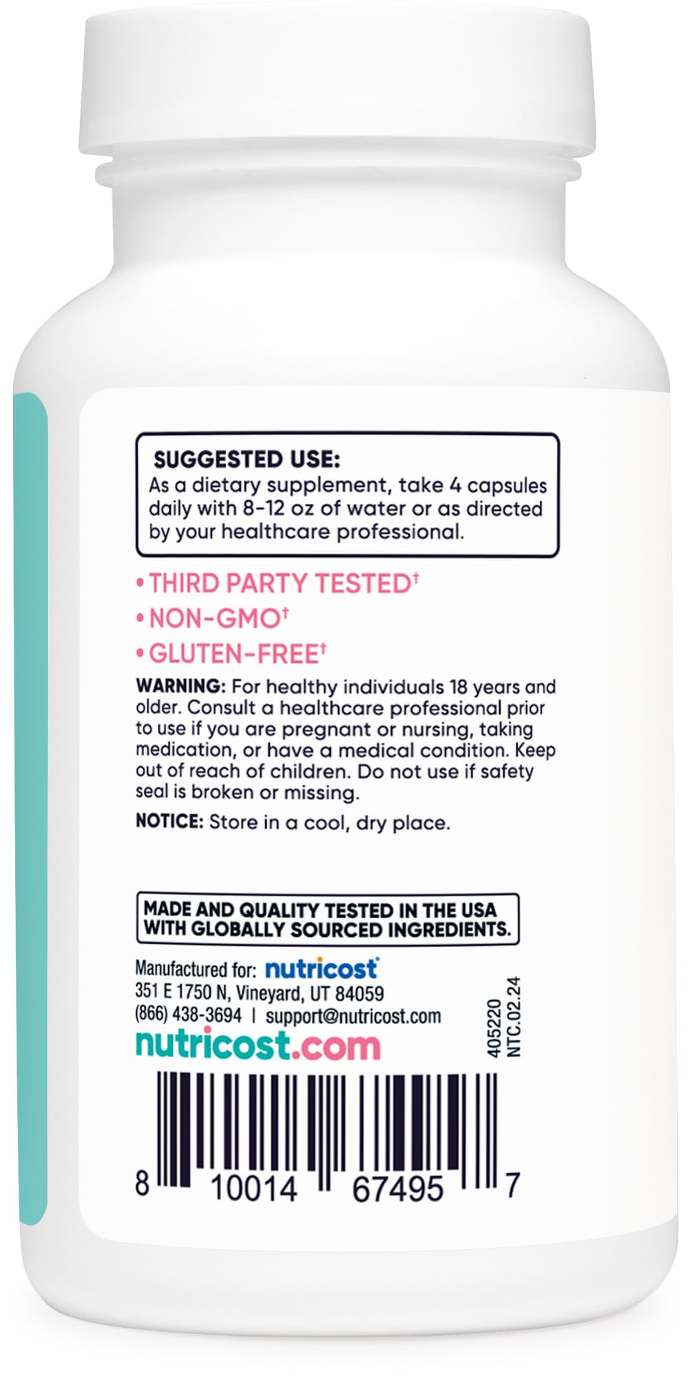 Nutricost Myo Inositol & D-Chiro Inositol for Women 2000mg, 120 Capsules, 2000mg Myo & 50mg D-Chiro Per Serving, 30 Servings, Vegetarian Friendly, Non-GMO & Gluten Free
