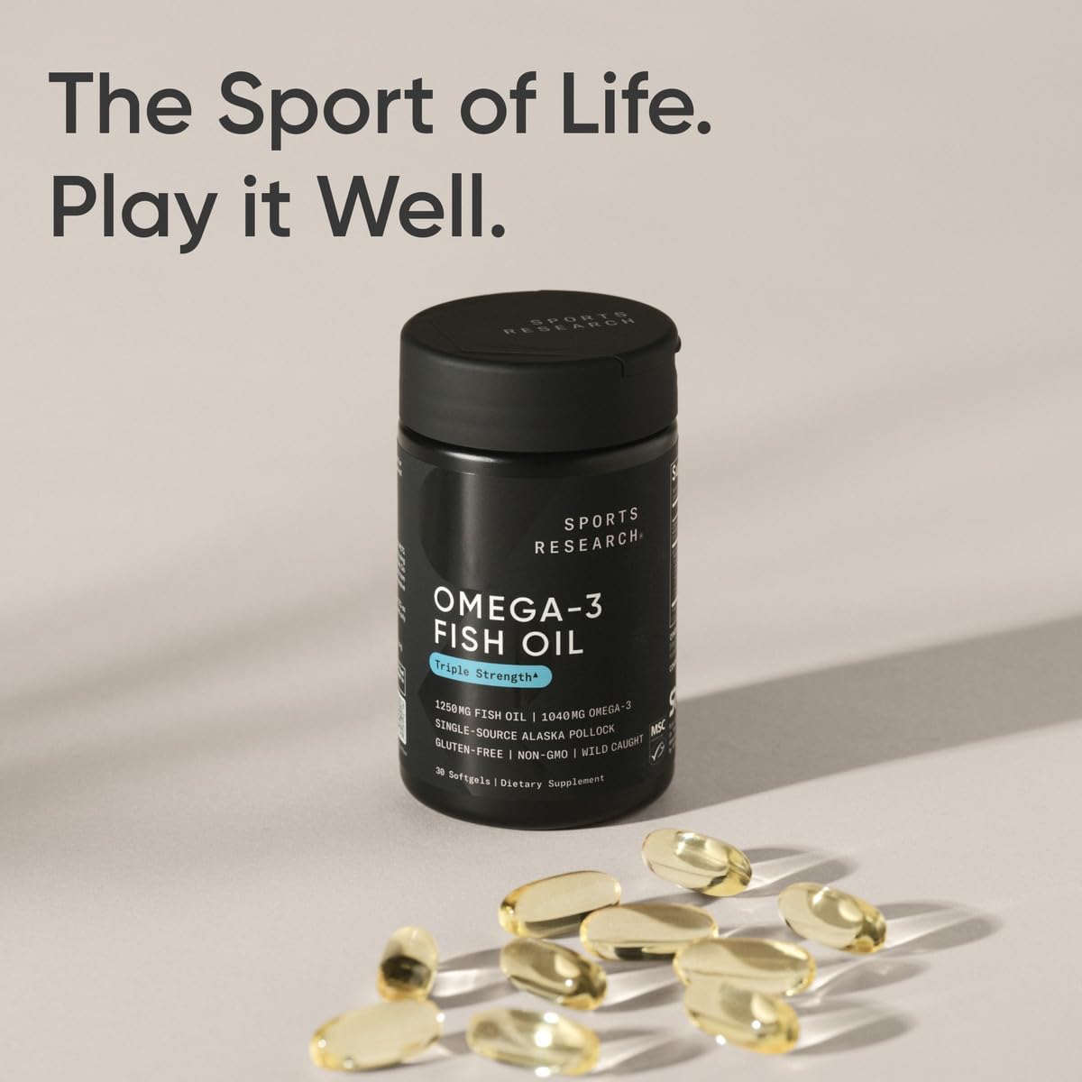Sports Research Triple Strength Omega 3 EPA & DHA Fish Oil 1250mg Burpless Supplement (30 Softgels) and Digestive Enzymes with Probiotics & Ginger Plant Based Vegan Friendly (90 Veggie Capsules)