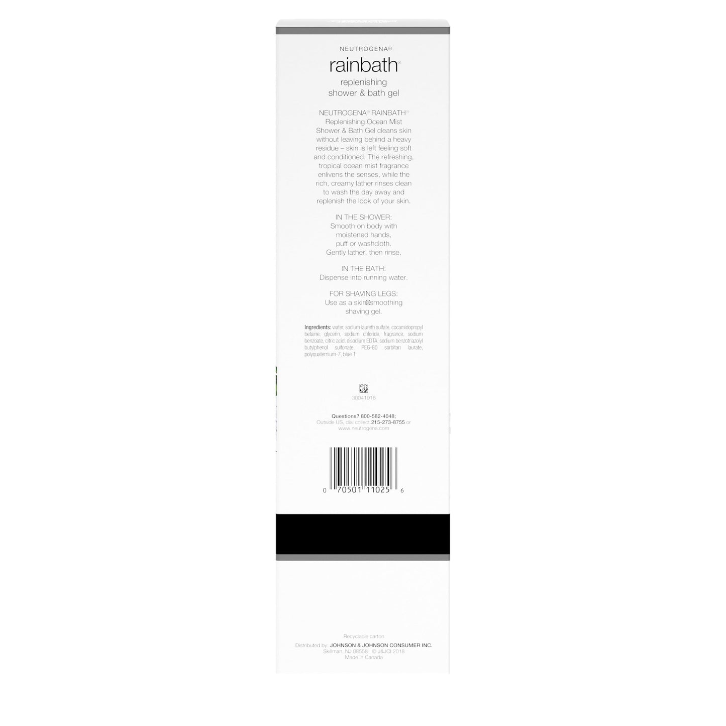 Neutrogena Rainbath Body Wash, Refreshing, Moisturizing Daily Body Cleanser and Shaving Gel with Clean Rinsing Lather, Ocean Mist Scent, 32 fl. oz