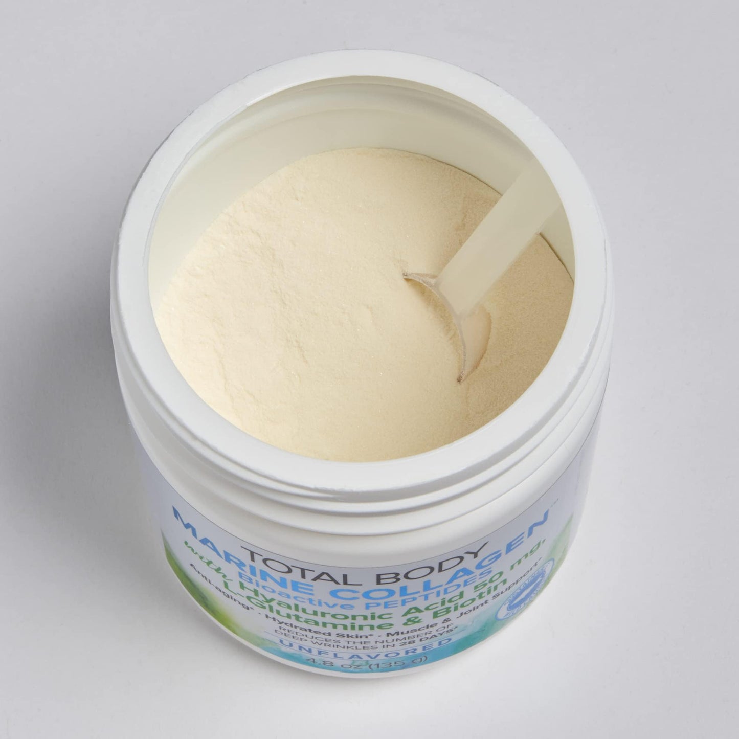 Natural Factors Total Body Marine Collagen, Bioactive Peptides Powder for Healthy Skin, Hair & Joints, Unflavored, 4.8 Oz