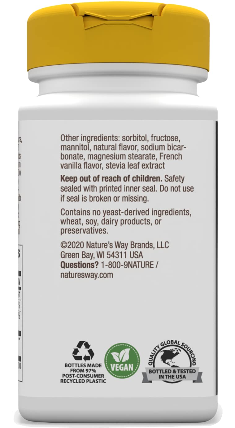 Nature's Way Zinc Lozenges with Vitamin C & Echinacea, Immune Support*, Wild Berry Flavored, 60 Lozenges (Pack of 2)