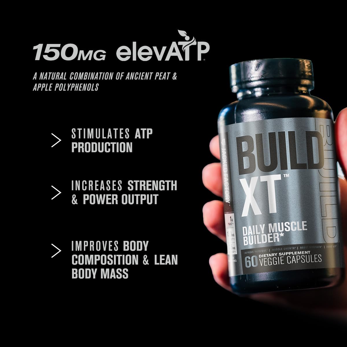 Jacked Factory Androsurge Estrogen Blocker & Testosterone Booster for Men (60 Capsules) & Build-XT Daily Muscle Builder & Performance Enhancer (60 Capsules)