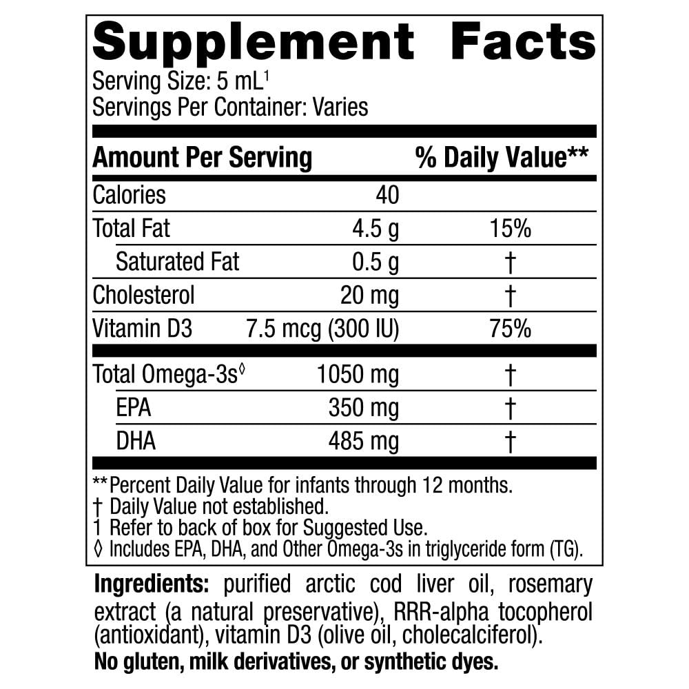 Pre-Order | Arrives in 5–10 Days – Nordic Naturals Baby’s DHA, Unflavored - 2 oz - 1050 mg Omega-3 + 300 IU Vitamin D3 - Supports Brain, Vision & Nervous System Development in Babies - Non-GMO - Servings May Vary