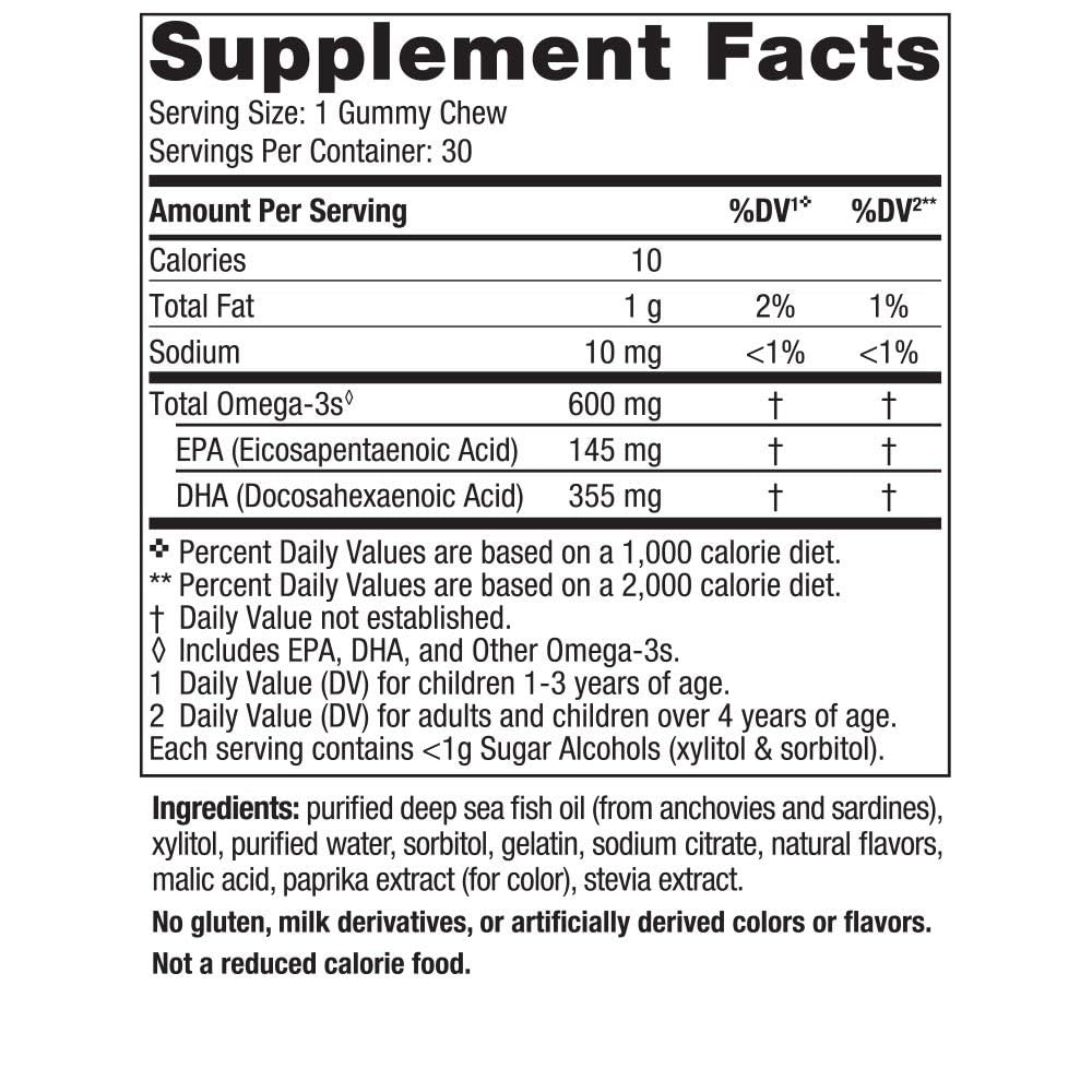 Pre-Order | Arrives in 5–10 Days – Nordic Naturals Zero Sugar Children’s DHA Gummy Chews, Tropical Punch - 30 Gummy Chews for Kids - 600 mg Total Omega-3s - Brain Development, Learning, Healthy Immunity - Non-GMO - 30 Servings