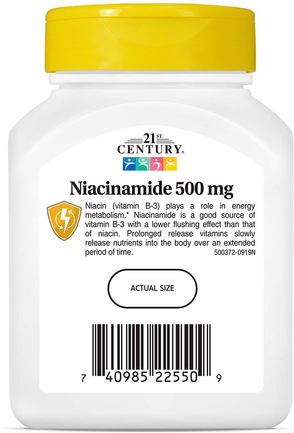 21st Century Niacin 500 Mg Flush Free Capsules, 110-Count (Pack of 3)