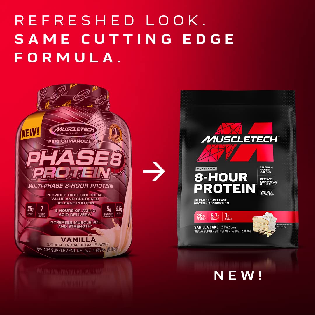 Muscletech Whey Protein Powder Phase8 Protein Powder | Whey & Casein Protein Powder Blend & Whey Protein Powder Nitro-Tech Whey Protein Isolate & Peptides | Milk Chocolate, 4 Pounds