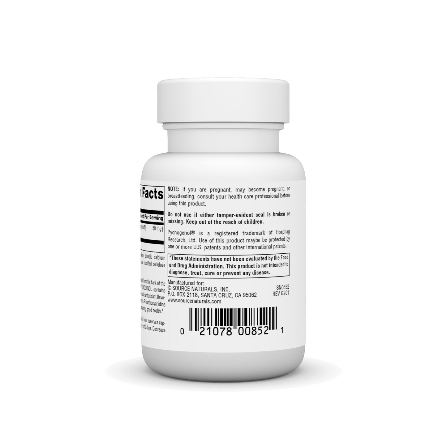 Pre-Order | Arrives in 5–10 Days – Source Naturals Pycnogenol 50 mg Proanthocyanidin Complex - 60 Tablets
