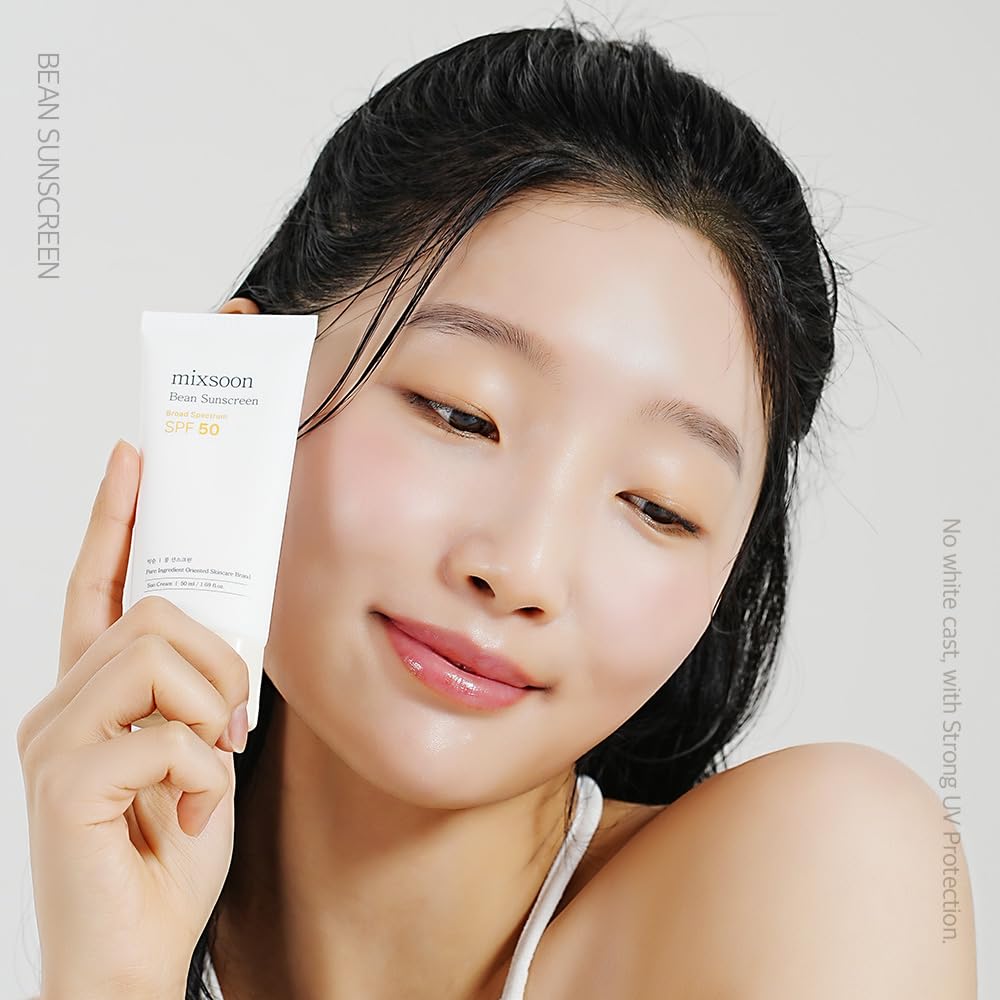 mixsoon Bean Sunscreen SPF 50 Airy Texture Type For Face Korean Skin Care 1.69 fl oz / 50ml