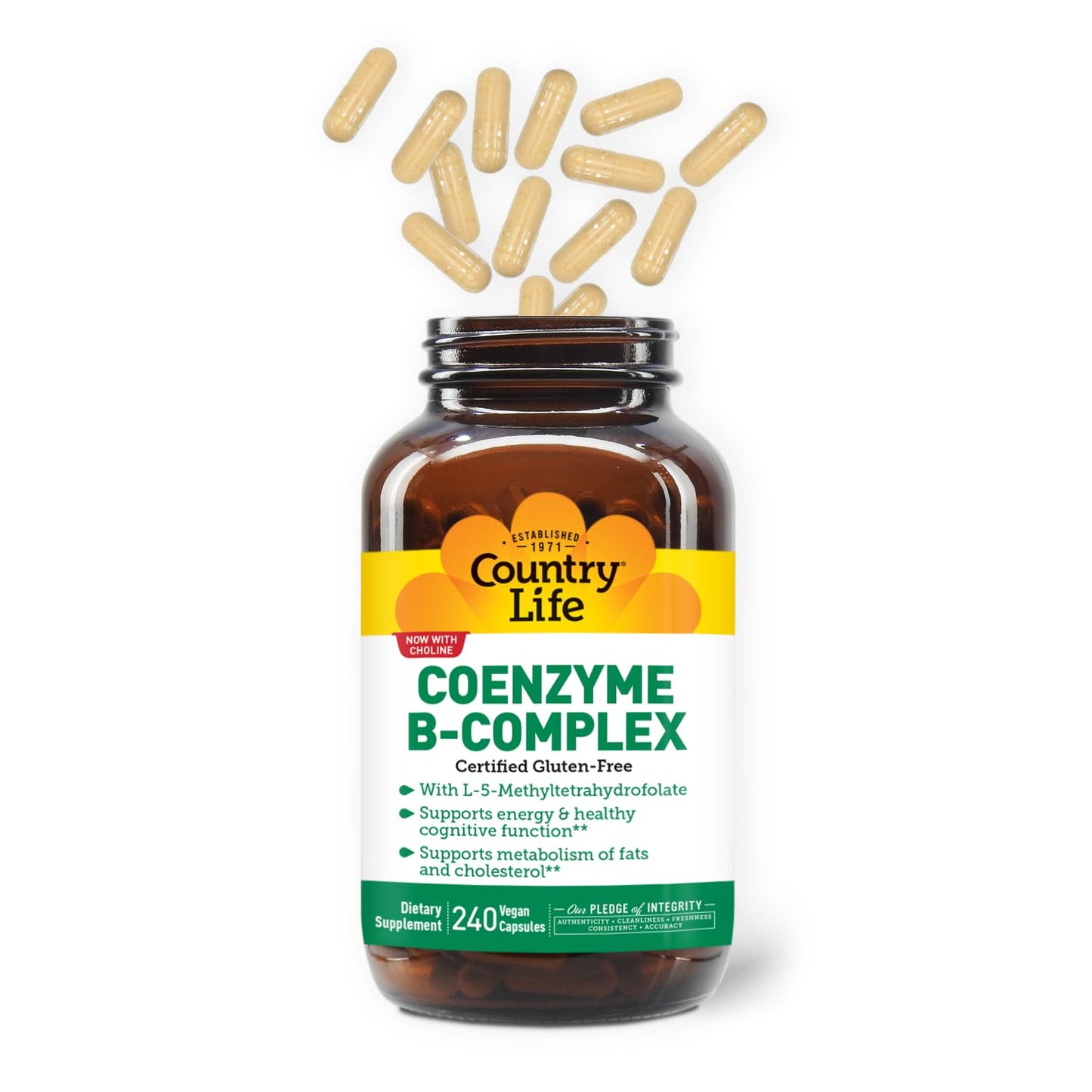 Pre-Order | Arrives in 5–10 Days – Country Life, Coenzyme B-Complex Vitamin, Support Energy and Metabolism, Daily Supplement, 240 ct