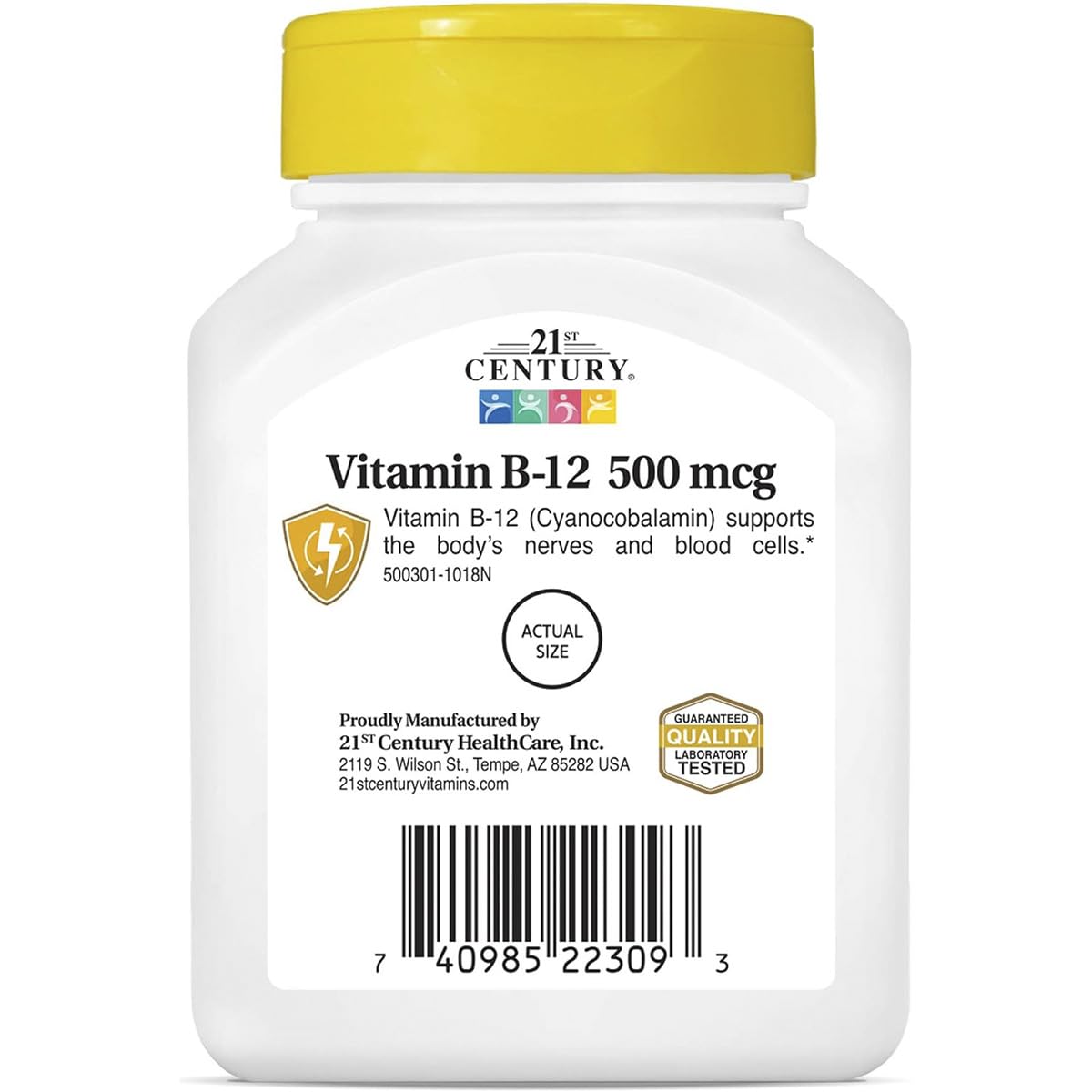 21st Century B-12 500 mcg Tablets, 110-Count (Pack of 2)