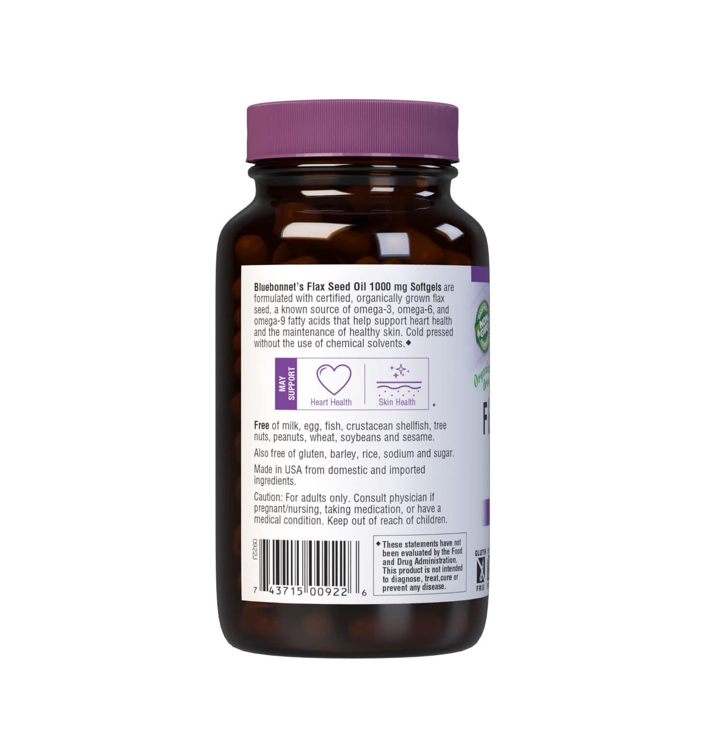 BlueBonnet Flaxseed Oil Softgels, 1000 mg, 100 Count