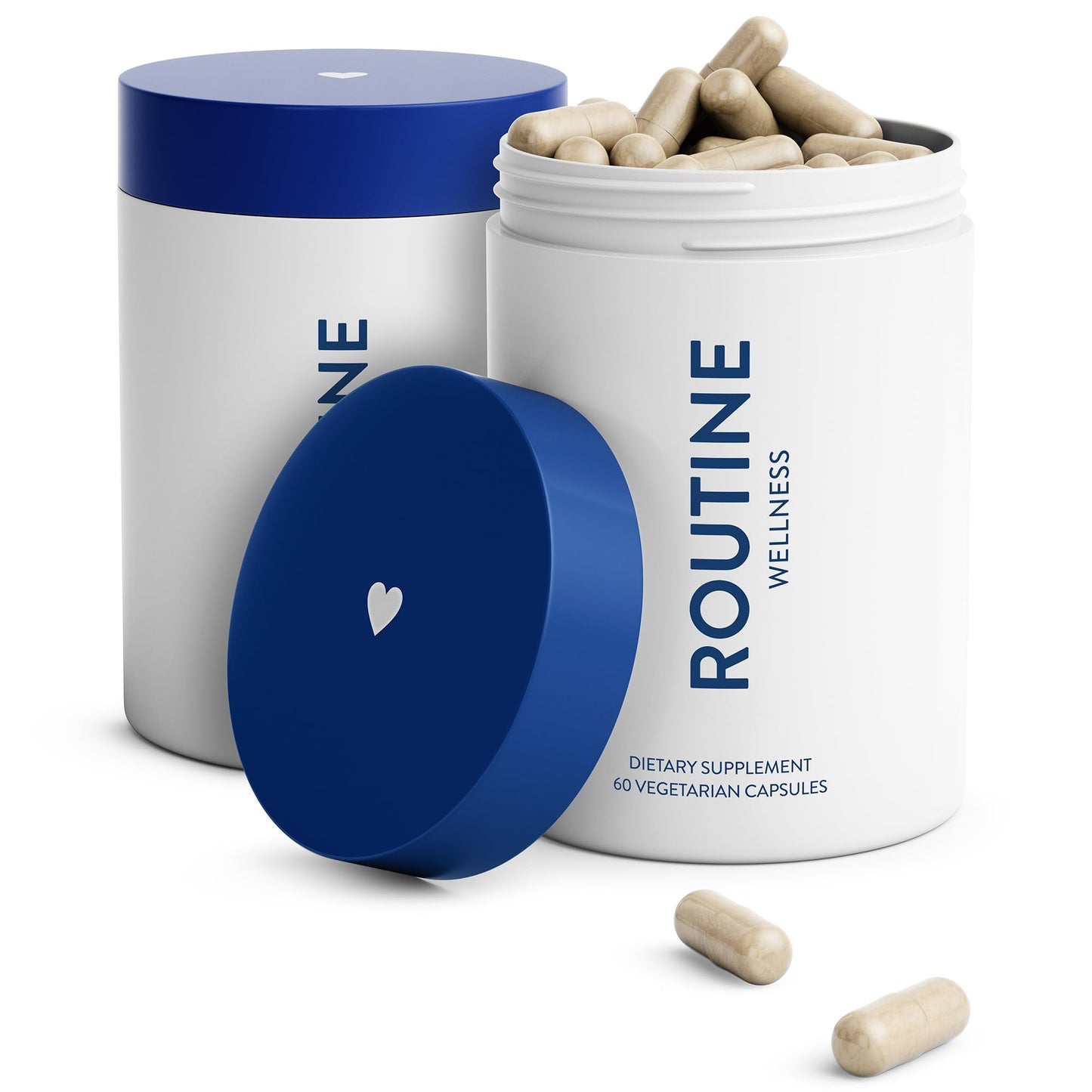 Routine Wellness Hair Growth Supplement - Clinically Proven for Thicker, Fuller Hair - Reduces Wrinkles, Fine Lines - Gluten Free, Ideal for Women & Men with Thinning Hair - 2 Bottles, 60 Day Supply
