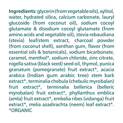 Himalaya Botanique Whitening Antiplaque Toothpaste with Charcoal + Black Seed Oil for Whiter Teeth, Mint Flavor, Fluoride Free, Vegan, Gluten Free & SLS Free, 113 g (4 oz)