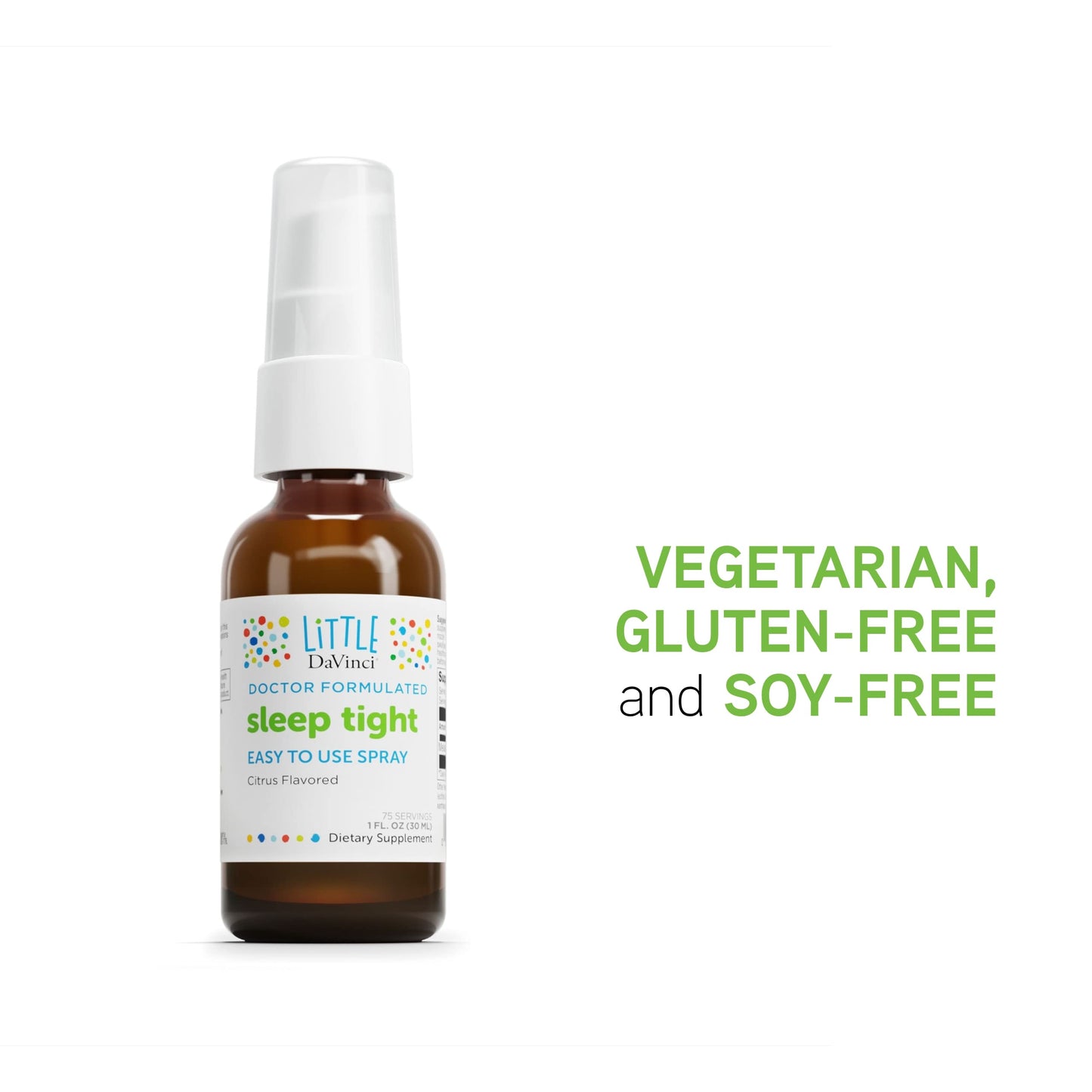 Pre-Order | Arrives in 5–10 Days – DAVINCI Labs Sleep Tight - Kids Melatonin Supplement to Support Restful Sleep and Focus* - with 3mg Melatonin - Citrus Flavor - 30ml, 75 Servings