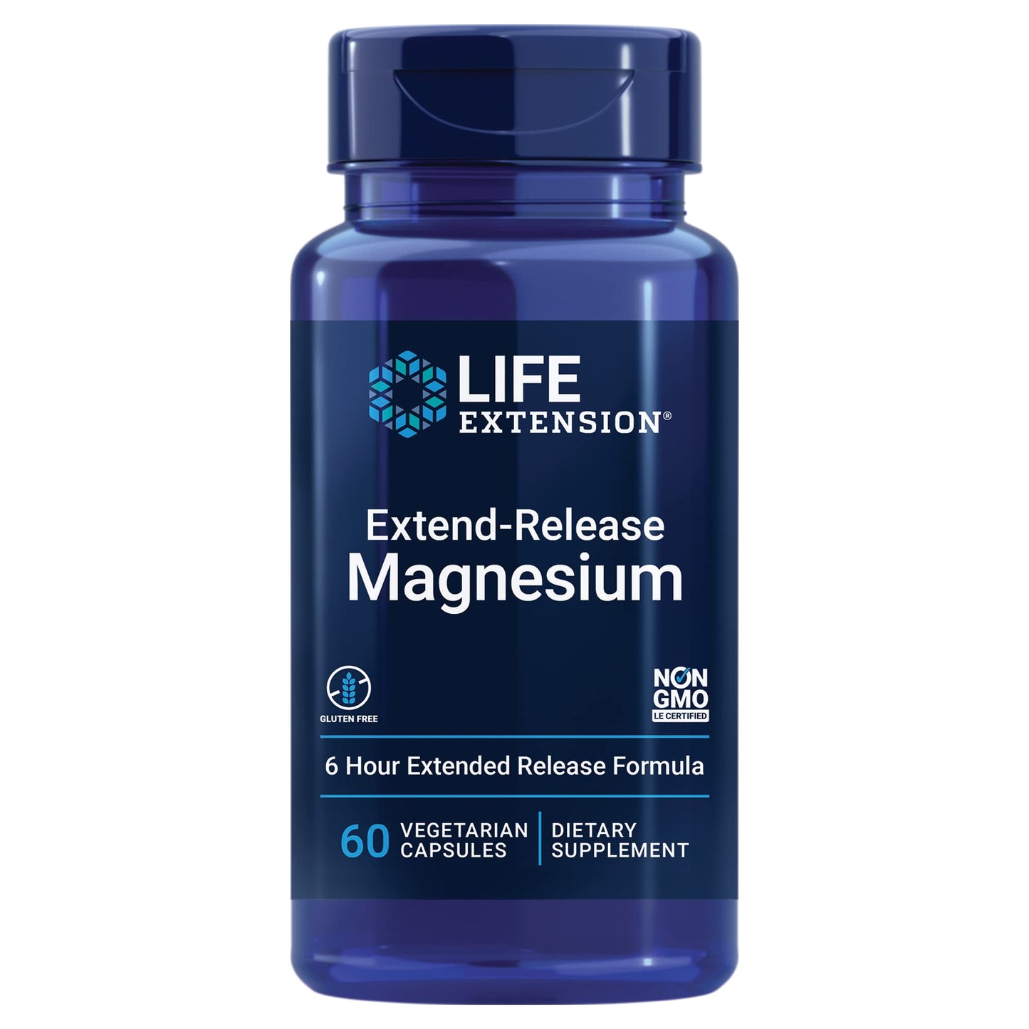 Life Extension Extend-Release Magnesium Prolonged Health Support & Vitamin D3 5000 IU 125 mcg Bone, Brain & Immune Health - 60 Capsules & 60 Softgels