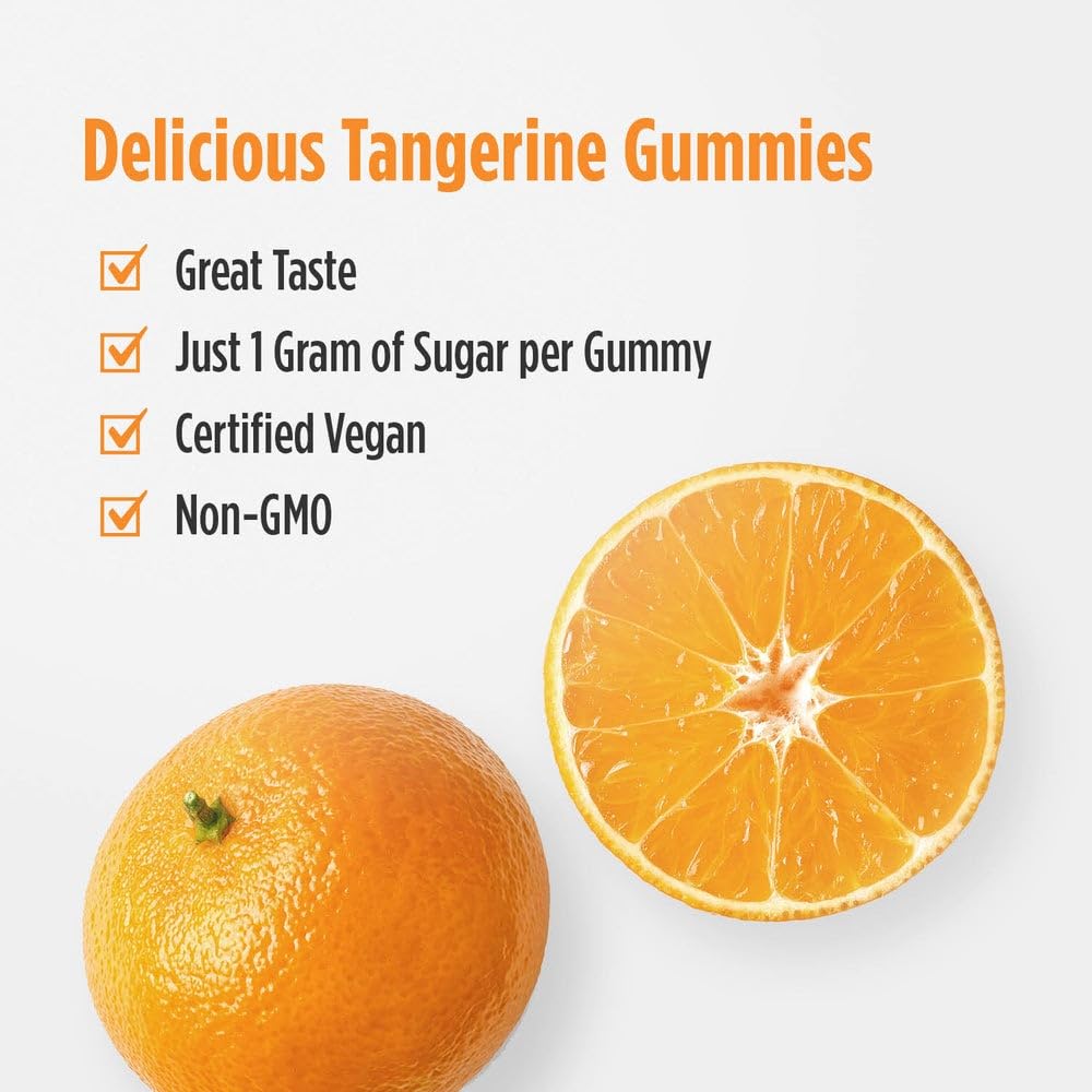 Pre-Order | Arrives in 5–10 Days – Nordic Naturals Vitamin C Extra Strength Gummies - Tangerine Flavor - 60 Gummies - 500 mg Vegan Vitamin C Supplement - Low-Sugar Immune - Support - 30 Servings