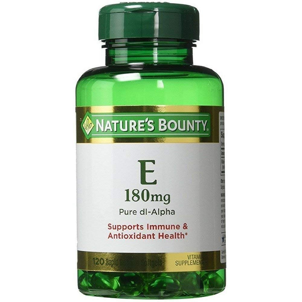 Nature's Bounty Vitamin E Pills and Supplement Softgels , Supports Antioxidant Health, 400iu, 120 Count
