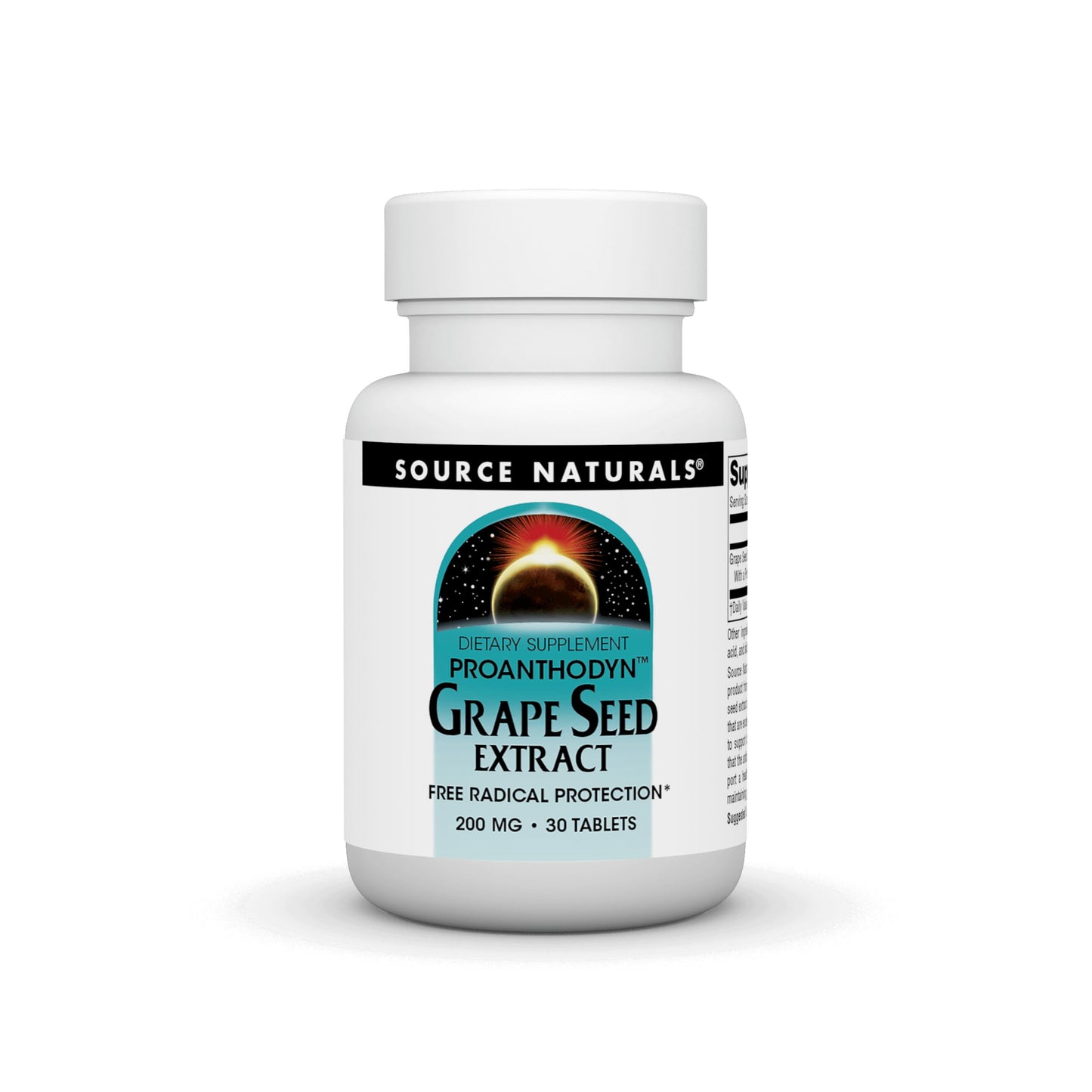 Source Naturals Grape Seed Extract, Proanthodyn 200 mg Antioxidant Protection & Supports Healthy Aging Brain - 30 Tablets