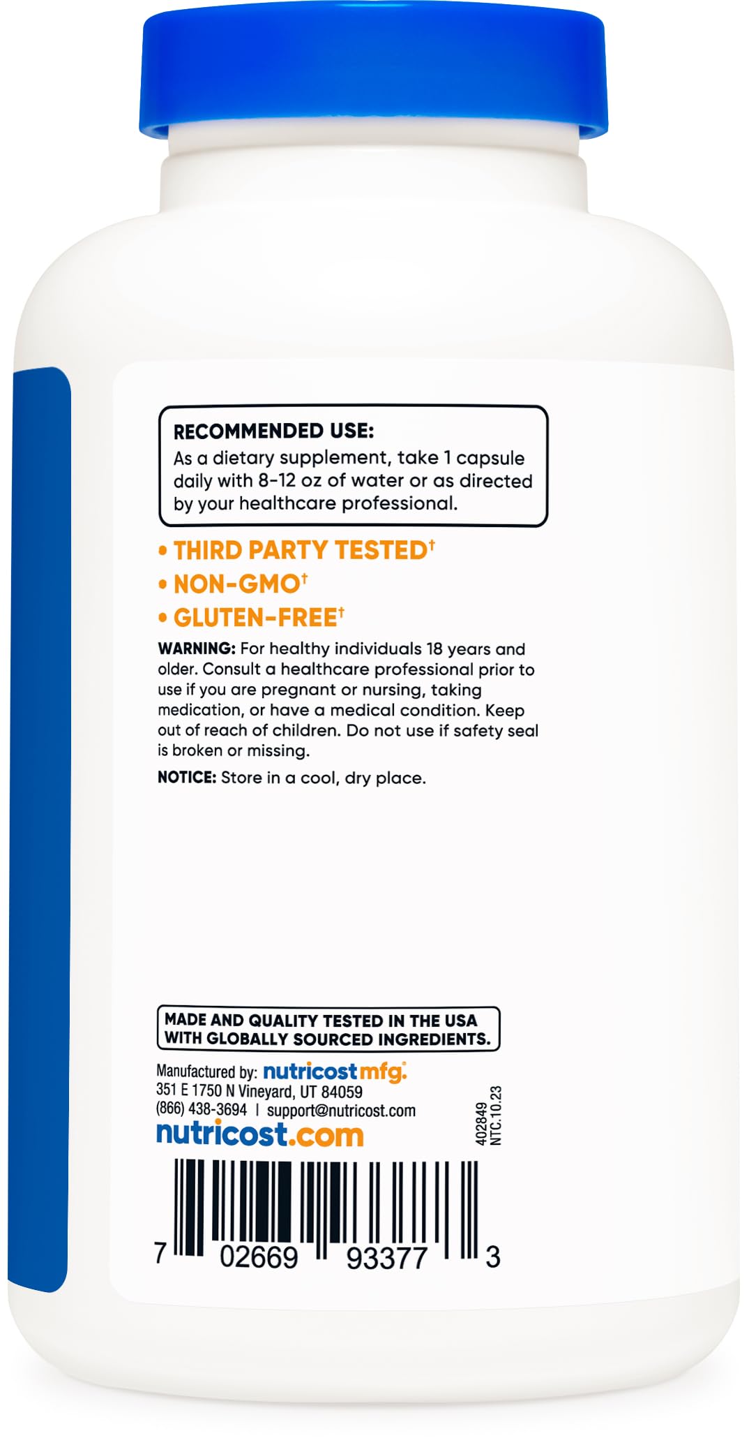 Nutricost Niacinamide (Vitamin B3) 500mg, 240 Capsules (2 Bottles)
