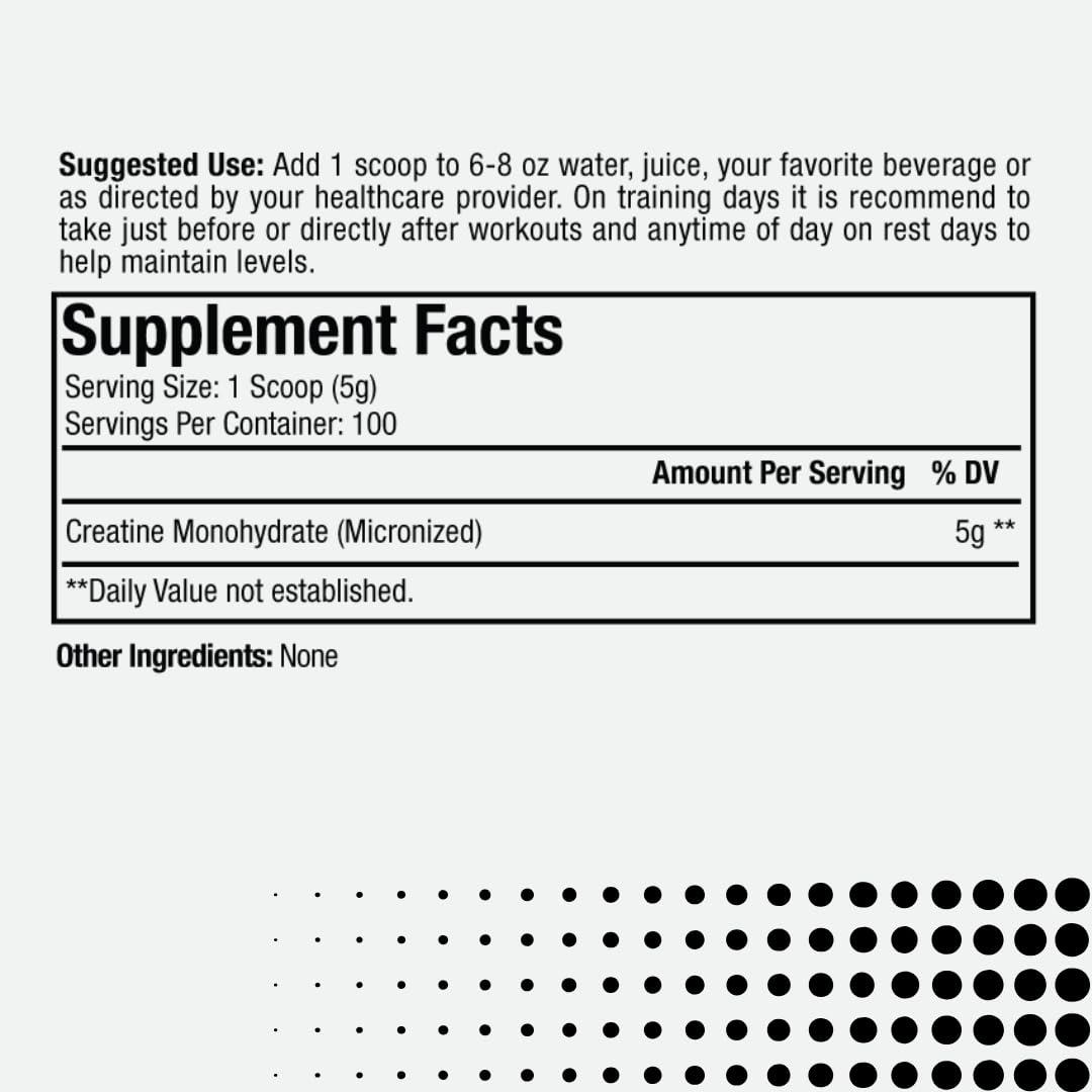 Paradise Creatine Monohydrate Powder - Micronized for Enhanced Absorption - Supports Muscle Building & Athletic Performance - 500g - 100 Servings