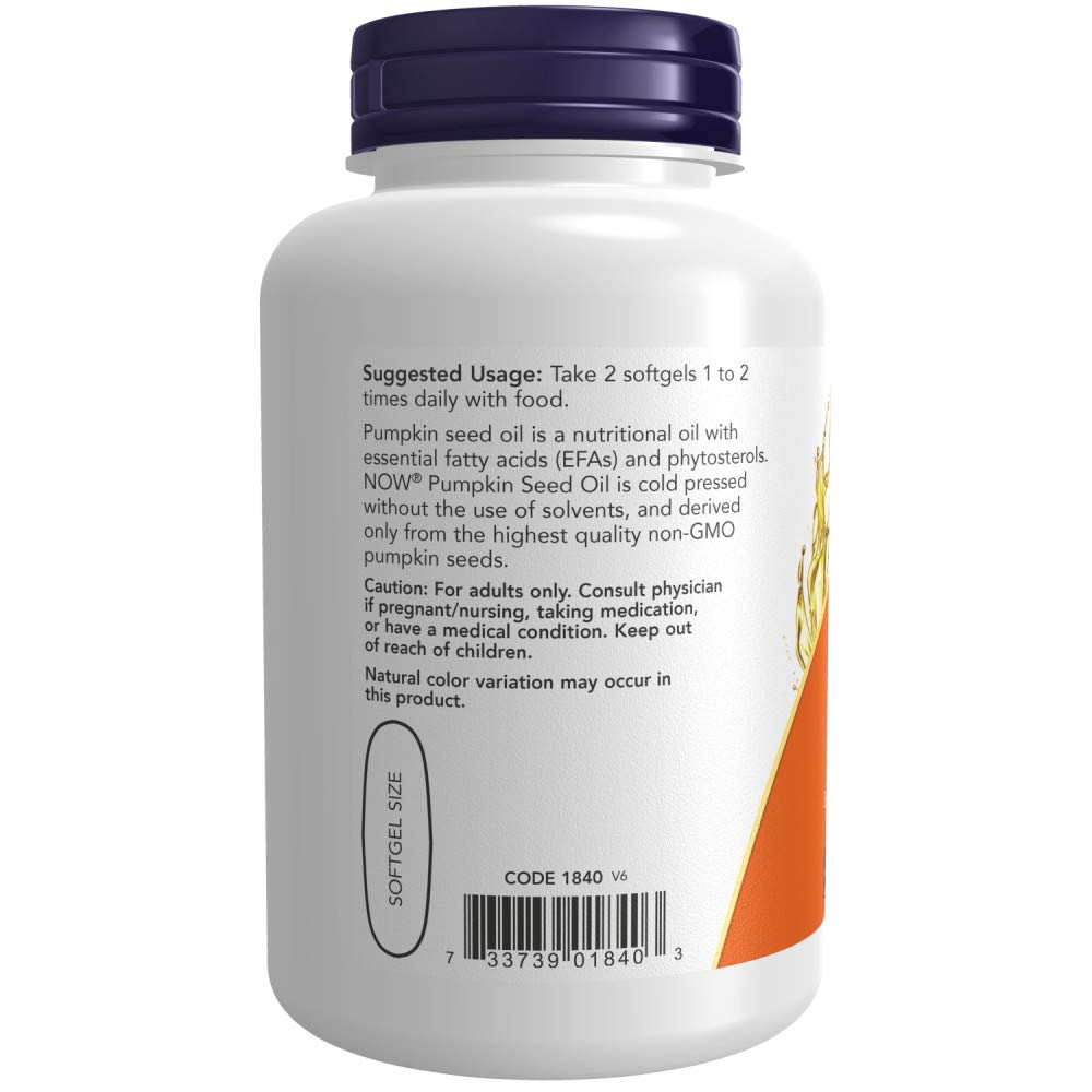 Now Pumpkin Seed Oil 1000 mg 100 softgels