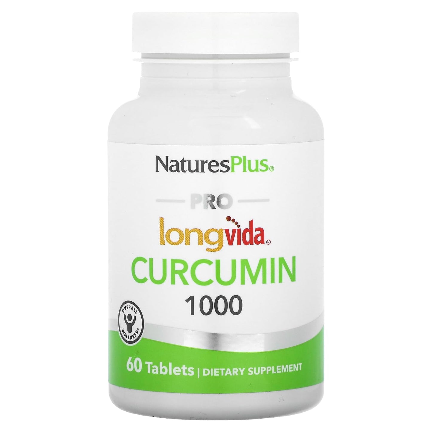 Natures Plus PRO Longvida Curcumin 1000 mg - 60 Tablets - Promotes Healthy Free Radical Protection - Non-GMO, Vegan & Gluten Free - 60 Servings