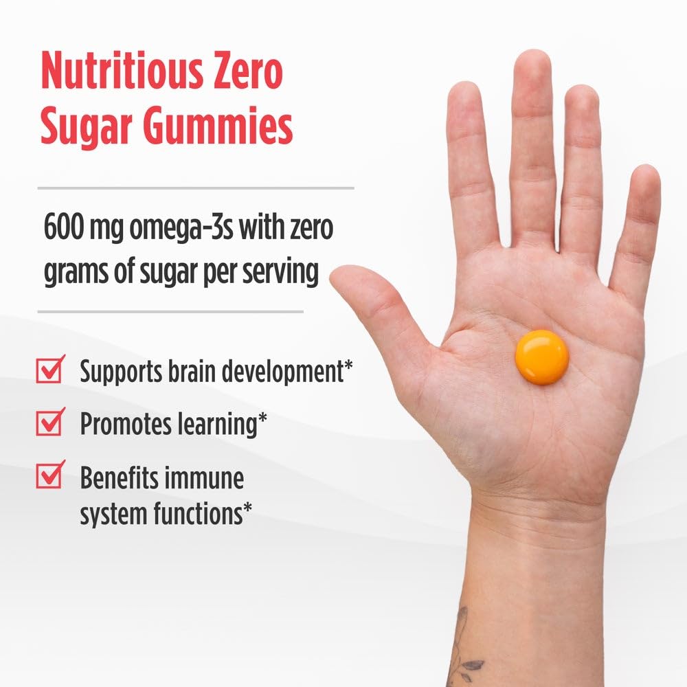 Pre-Order | Arrives in 5–10 Days – Nordic Naturals Zero Sugar Children’s DHA Gummy Chews, Tropical Punch - 45 Gummy Chews for Kids - 600 mg Total Omega-3s - Brain Development, Learning, Healthy Immunity - Non-GMO - 45 Servings