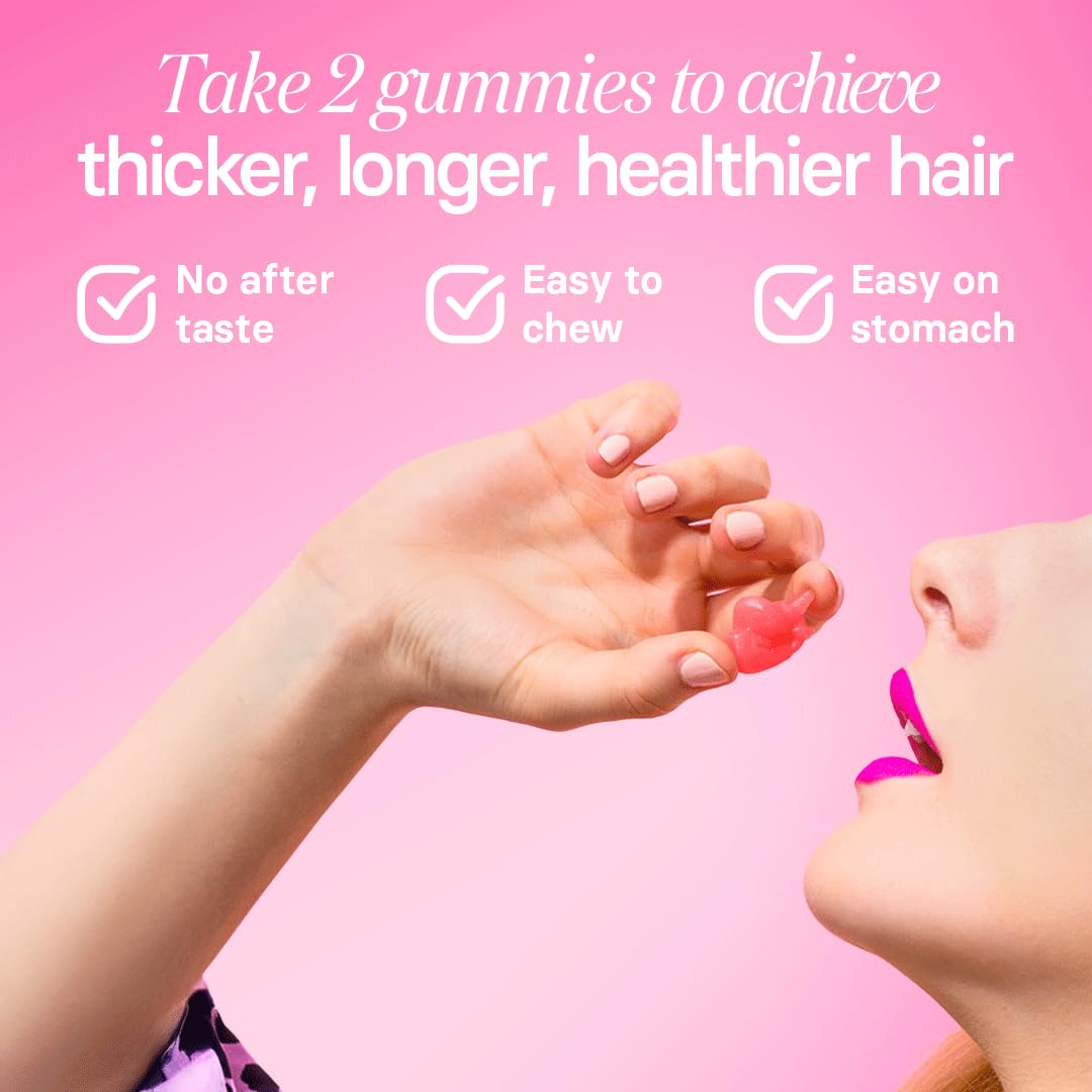 Bloom Hair Gummies Hair Vitamins for Faster Hair Growth - Hair Skin and Nails Vitamins & Biotin Vitamin - Supplement for Women & Biotin Gummies for Hair Growth