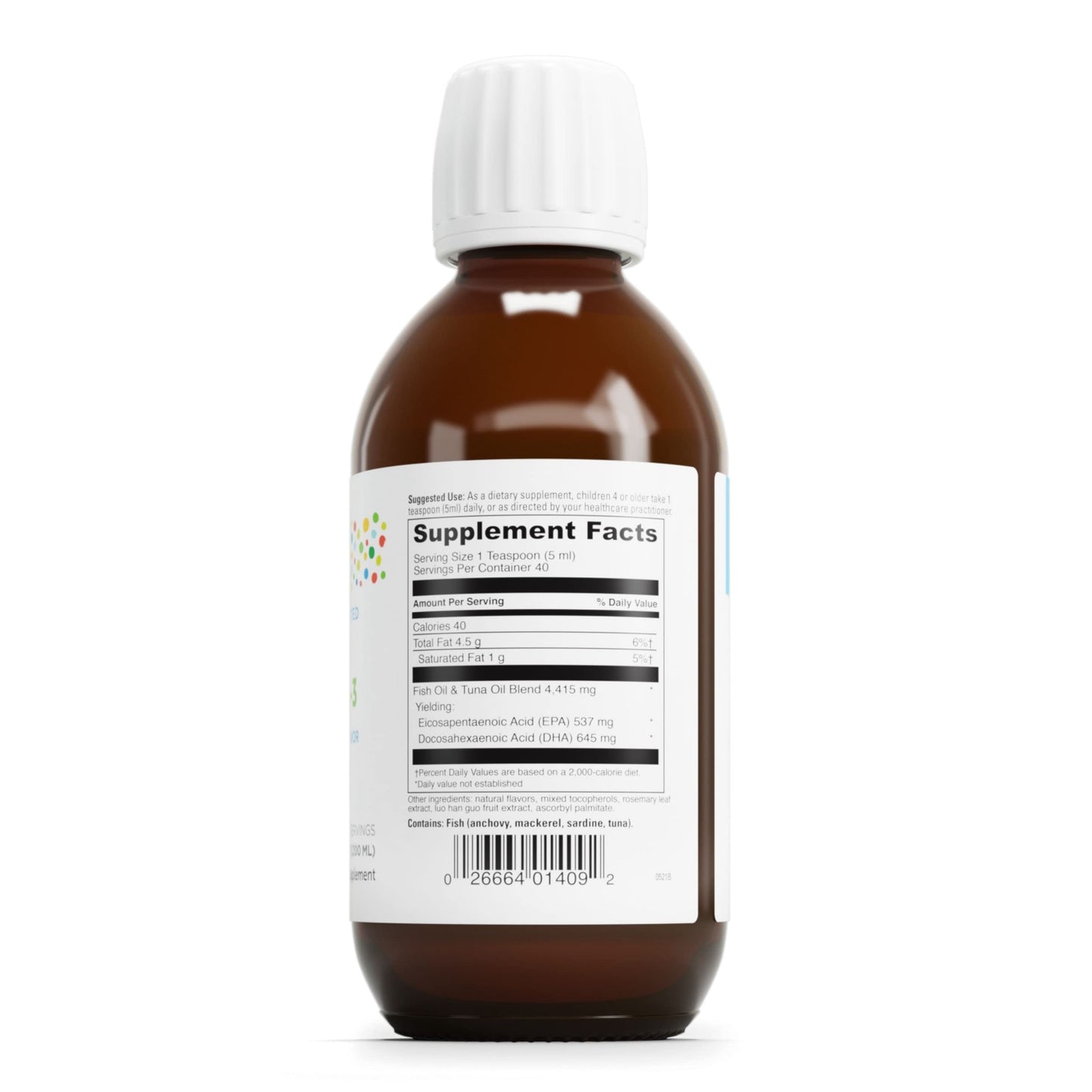 Pre-Order | Arrives in 5–10 Days – DAVINCI Labs kiddOmega-3 - Liquid Omega-3 Supplement for Kids - for Immune System, Focus and Brain Support* - with Monk Fruit, DHA, EPA and More - Cherry Orange Flavor - 200mL