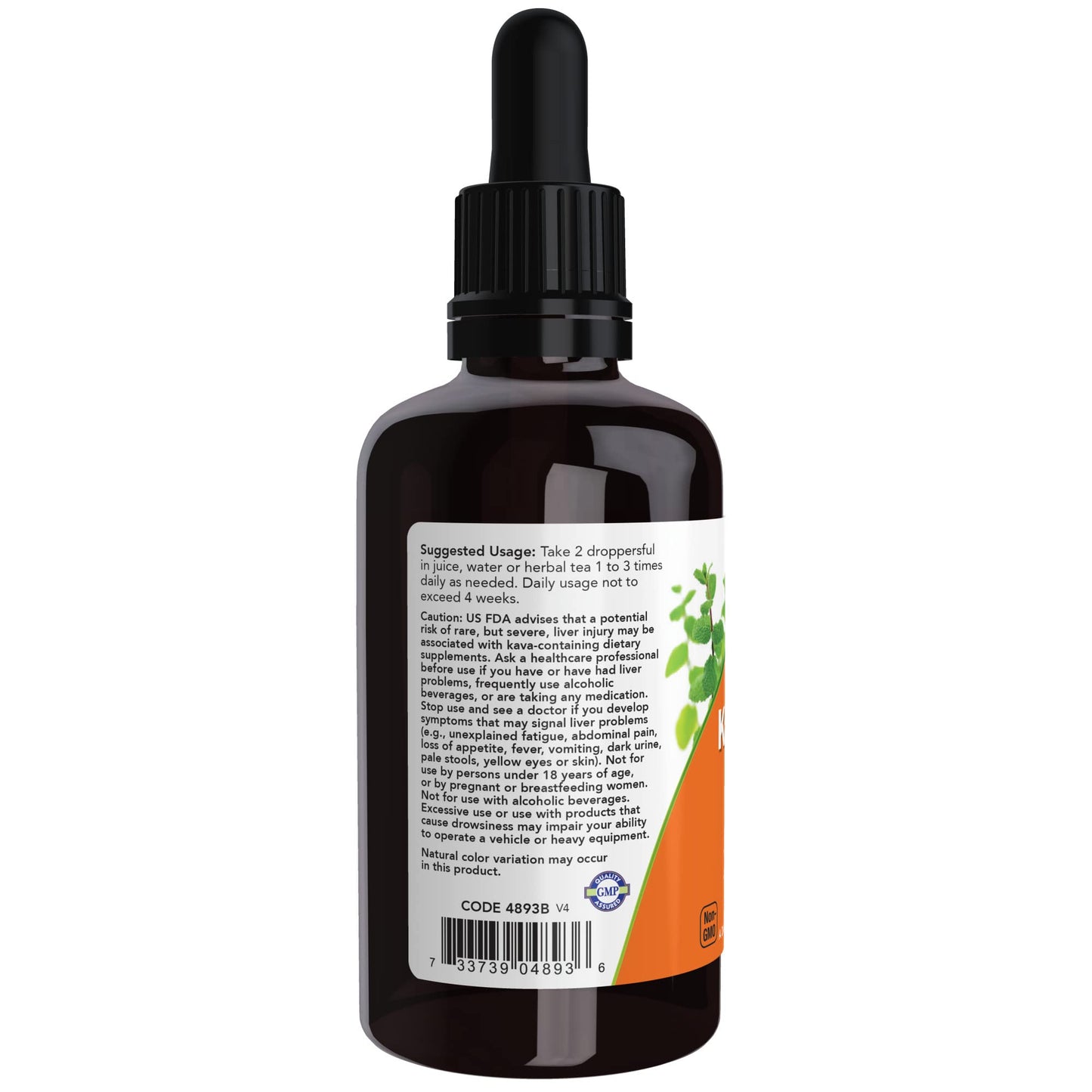 NOW Supplements, Kava Kava Liquid Extract with Glycerin, Dropper Included, Relaxation*, 2-Ounce (Pack of 2)