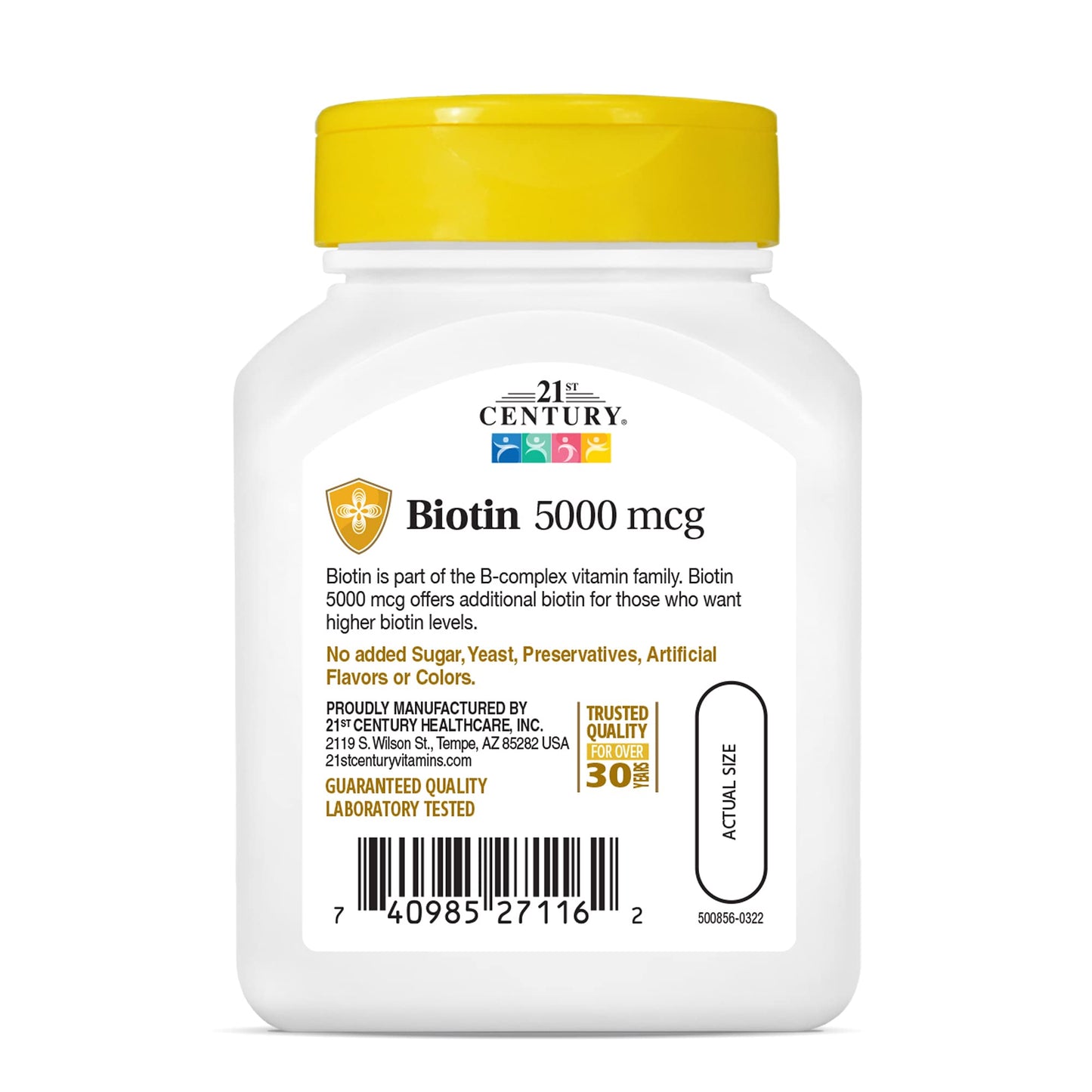 21st Century Biotin, 5,000 mcg, 110 Capsules