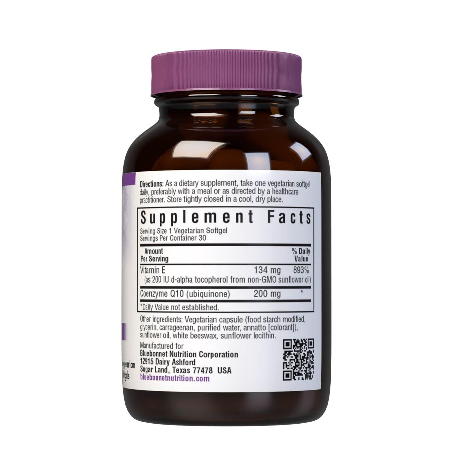 BlueBonnet CoQ-10 Vegetarian Softgels, 200 mg, 30 Count