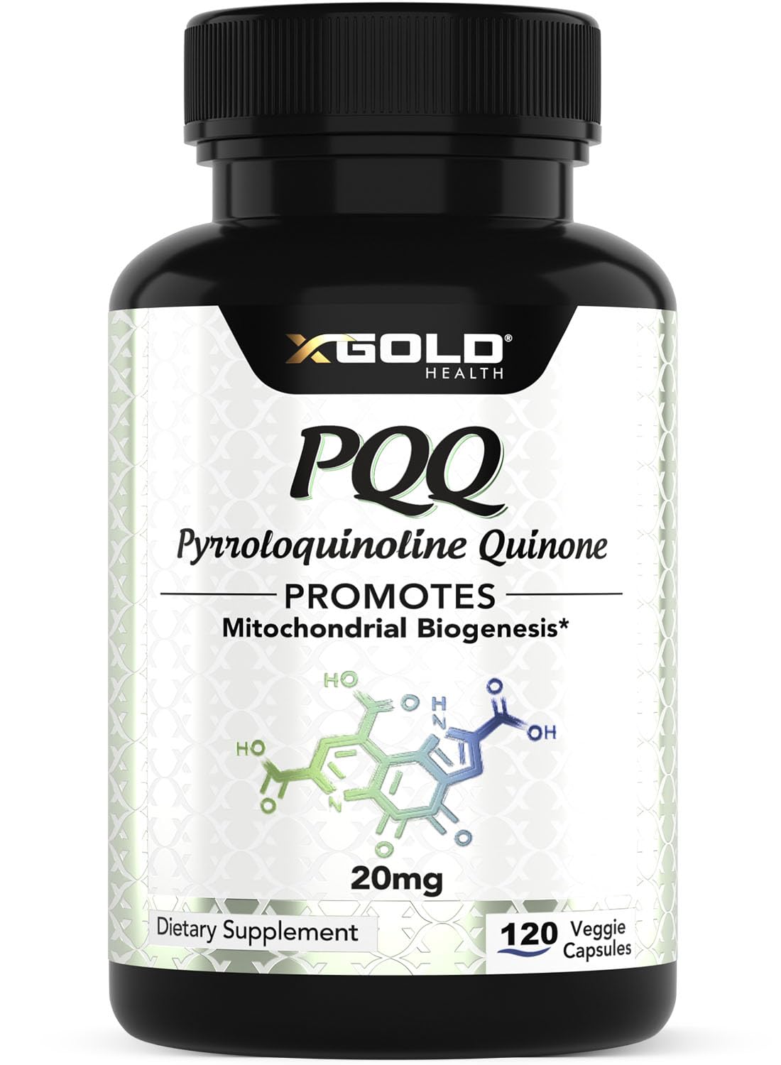 PQQ Supplement Veggie Capsules (Pyrroloquinoline Quinone), 99,7%+ Highly Purified - Promotes Mitochondrial Biogenesis, Energy Optimizer, Heart Health, Cognitive Function & Sleep Support (120 CT)