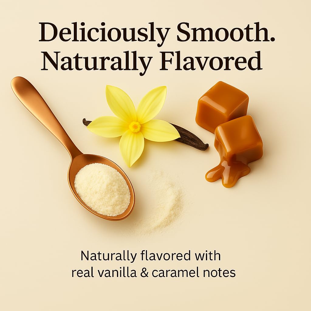 ORGANICS NATURE Collagen Peptides Powder with Irish Sea Moss Vanilla Caramel Flavored | Naturally Sourced Hydrolyzed Collagen w/Biotin for Hair, Skin, Nail, and Joint Support 30 Servings 380 gr