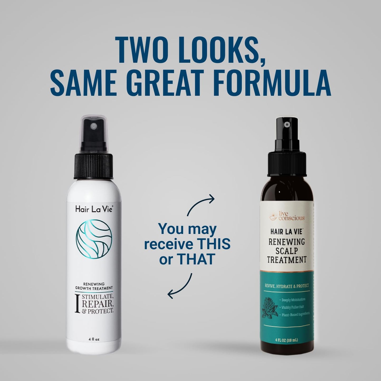 Live Conscious by Hair La Vie Renewing Scalp Treatment - Hair Thickening Spray & Scalp Treatment - Add Volume to Hair and Soothe Scalp for Hair Growth, 4 fl oz.