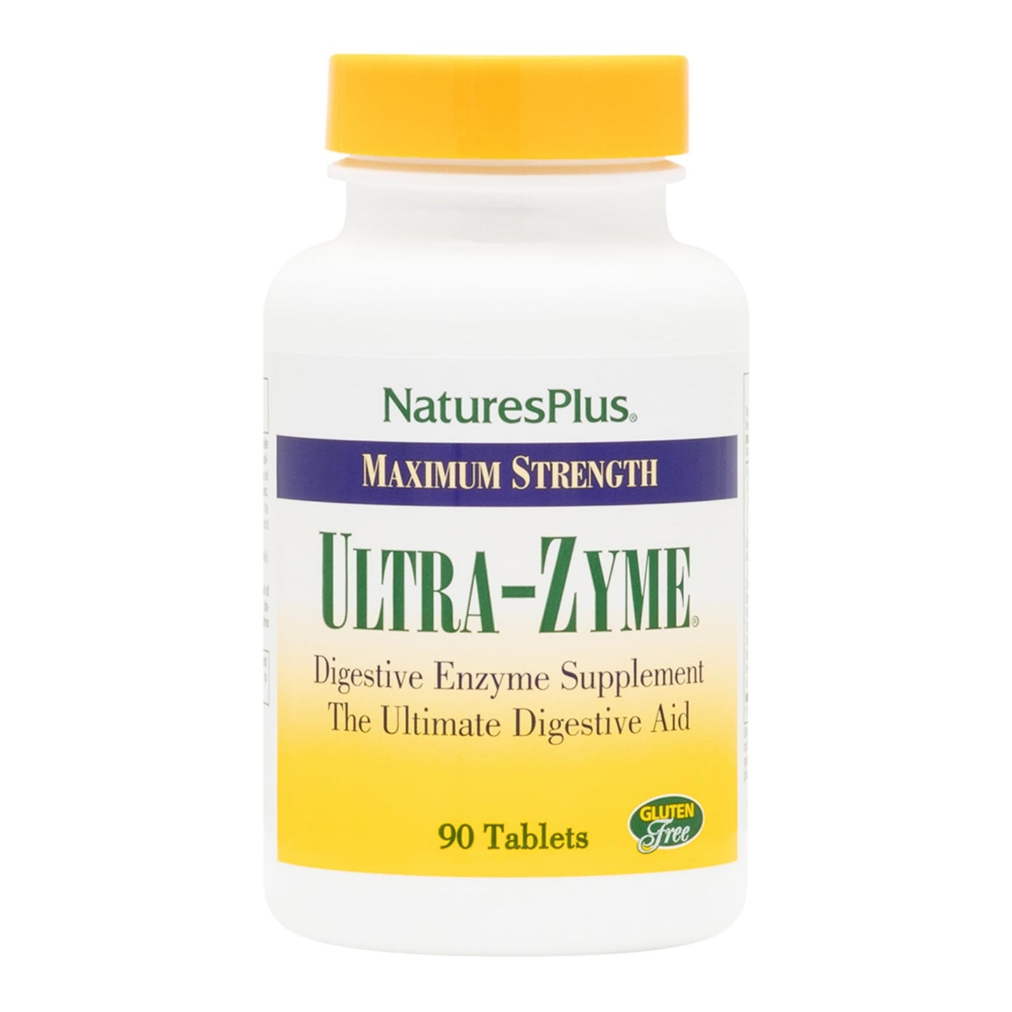 Natures Plus UltraZyme - 120 mg Ox Bile, 90 Tablets - Maximum Strength Digestive Enzyme Supplement, Promotes Nutrient Absorption - 45 Servings