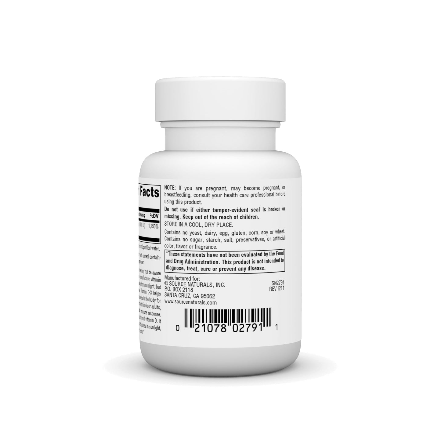 Pre-Order | Arrives in 5–10 Days – Source Naturals Vitamin D-3, Supports Bone & Immune Health*, 250 mcg (10,000 IU) - 60 Softgels