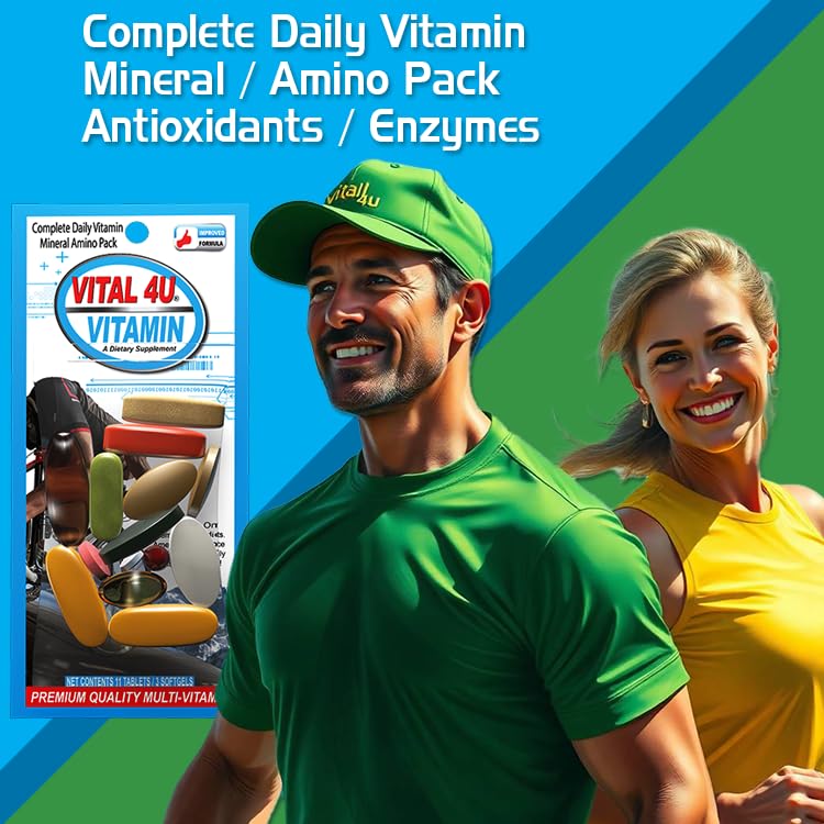VITAL 4U® Vitamin - Premium Multivitamin for Men and Women | Supports Immune System, Energy, Heart Health, and Body Functions Plus Sports Nutrition with Joint Support - 30 Servings