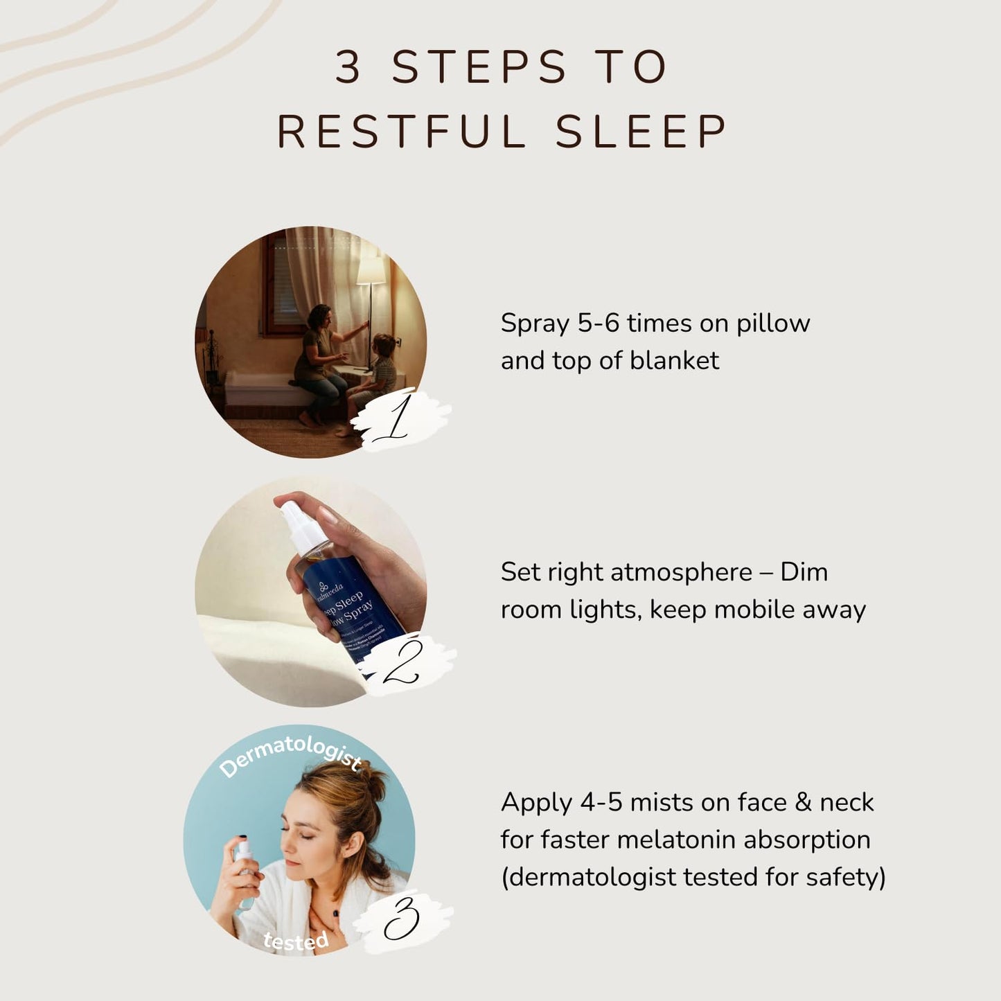 Lavender Pillow Spray for Sleeping - with 3mg Melatonin & Roman Chamomile (1200+ Sprays) | Natural & Non Habit Forming Deep Sleep Pillow Spray, Melatonin Sleep Spray for Adults