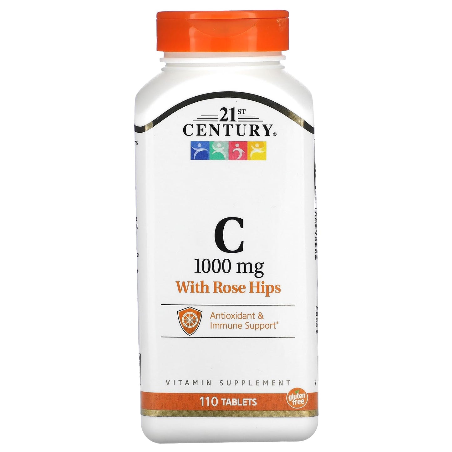Pre-Order | Arrives in 5–10 Days – 21st Century Natural C 1000 with Rose HIPS Caplets, 110 Count (22383)