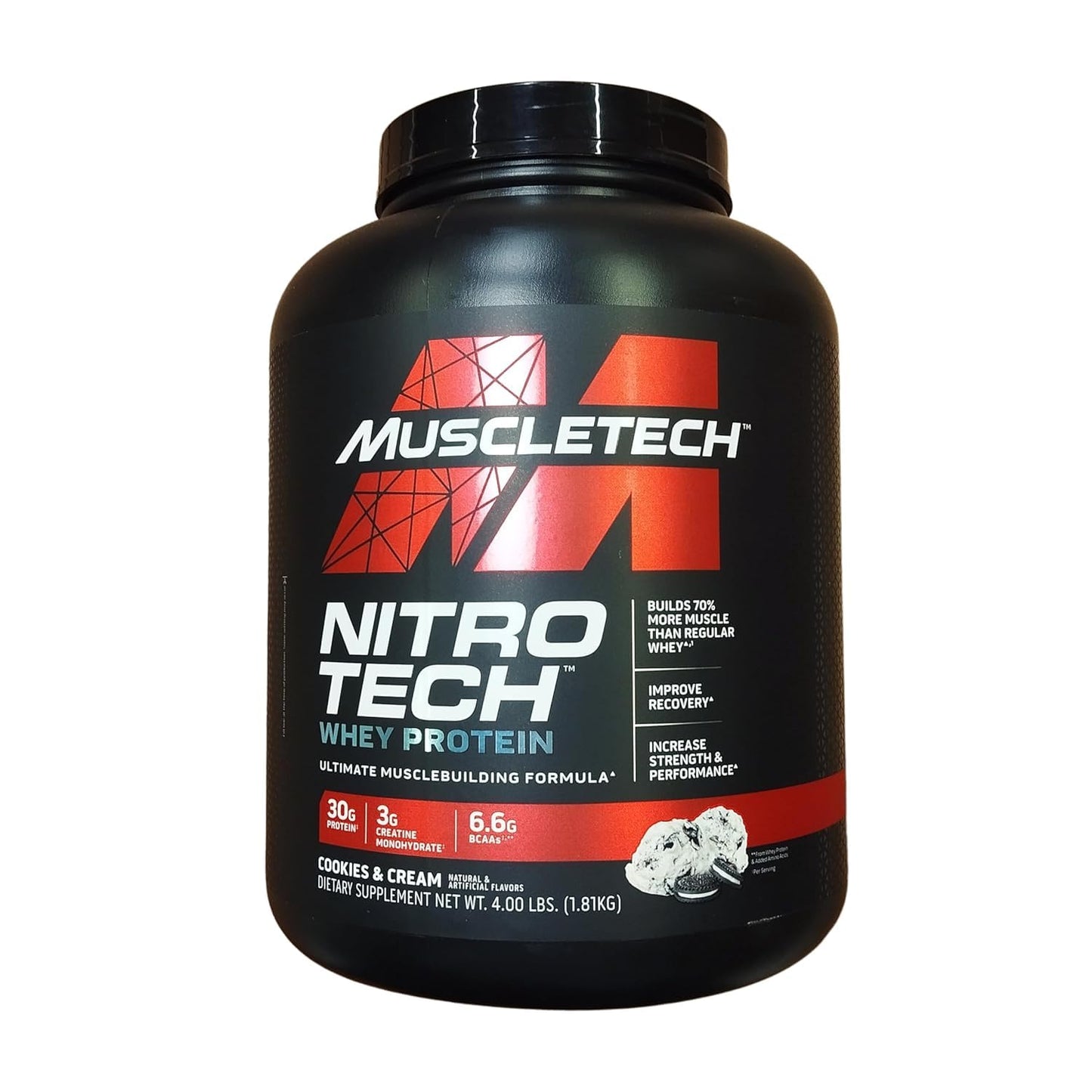 Muscletech Whey Protein Powder Nitro-Tech Whey Protein Isolate & Glutamine Powder 100% Pure L Glutamine Powder | Post Workout Recovery Drink | L-Glutamine Powder