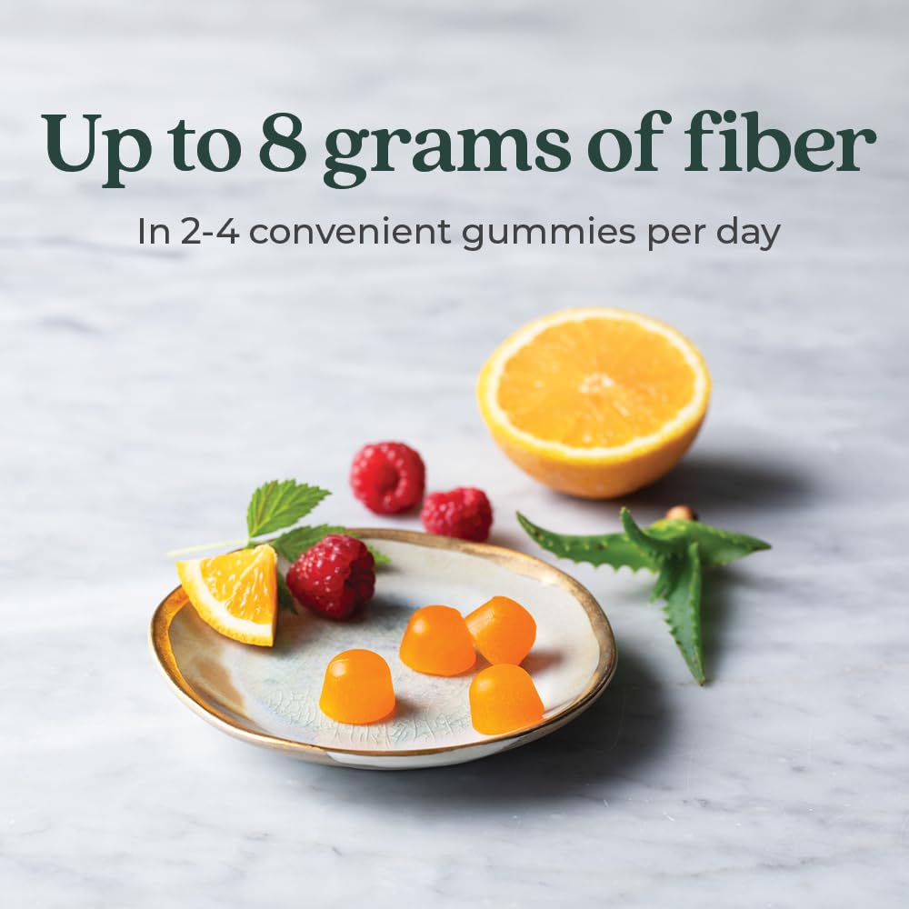 New Chapter Organic Fiber Gummies for Adults & Kids (Age 4+), Plant-Based Prebiotic Fiber for Digestive Health, Vegan, Non-GMO, USDA Organic, Gluten Free, Citrus-Berry Flavored, 60 ct