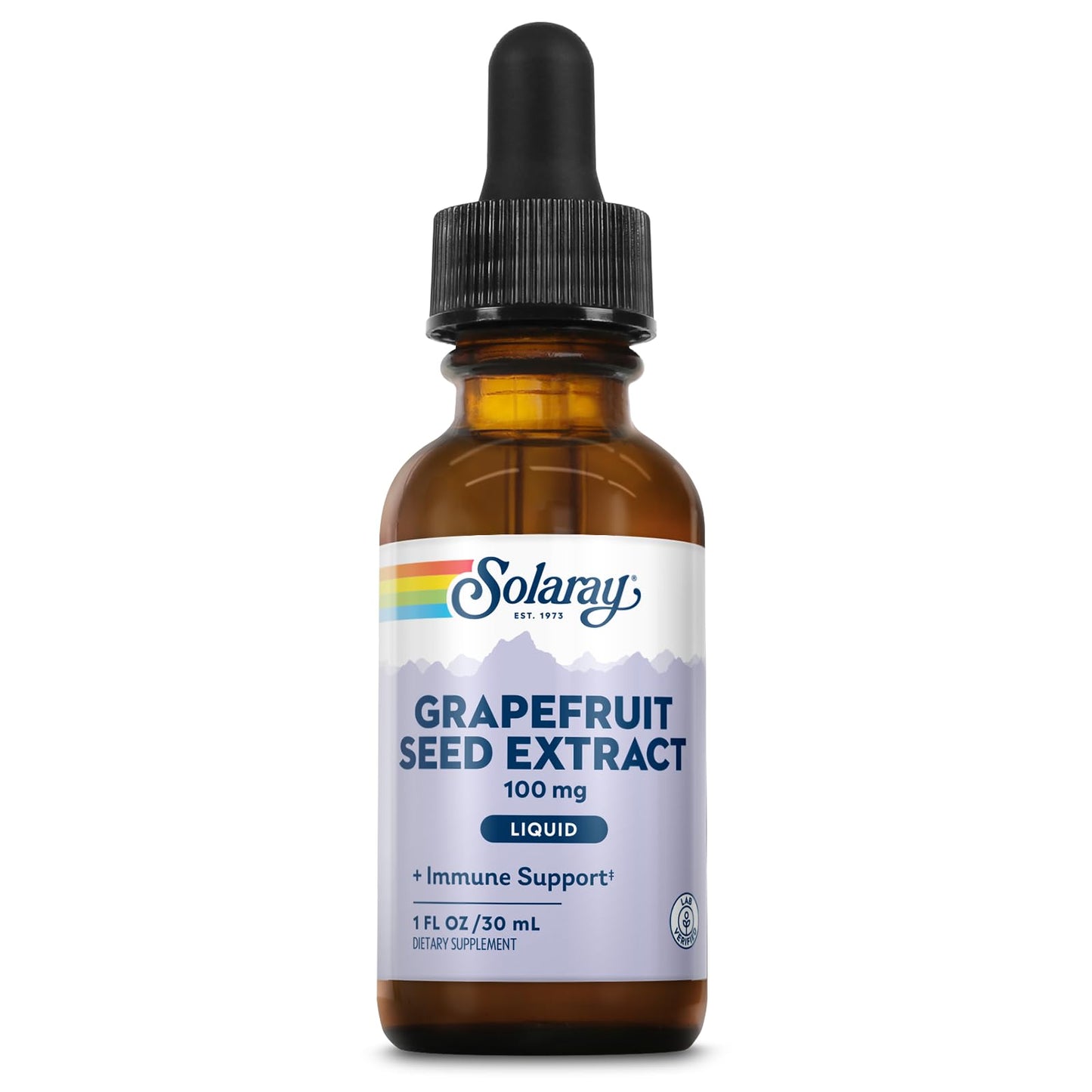 Pre-Order | Arrives in 5–10 Days – SOLARAY Grapefruit Seed Extract Liquid 100mg - Immune Support Supplement w/Antioxidants and Polyphenols - Gut Health and Digestion Support - 60-Day Guarantee, Lab Verified, Approx. 100 Serv, 1 FL OZ