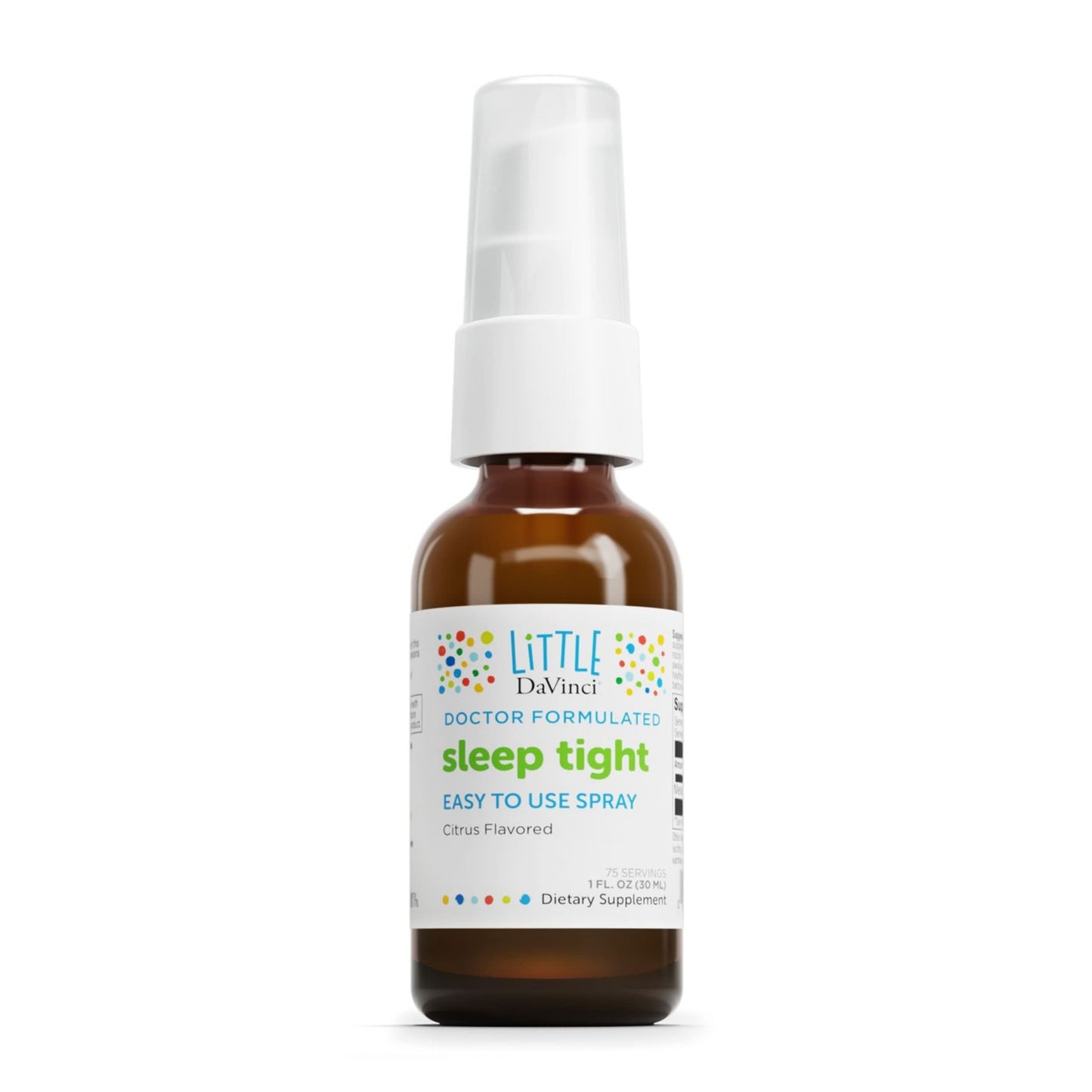 Pre-Order | Arrives in 5–10 Days – DAVINCI Labs Sleep Tight - Kids Melatonin Supplement to Support Restful Sleep and Focus* - with 3mg Melatonin - Citrus Flavor - 30ml, 75 Servings