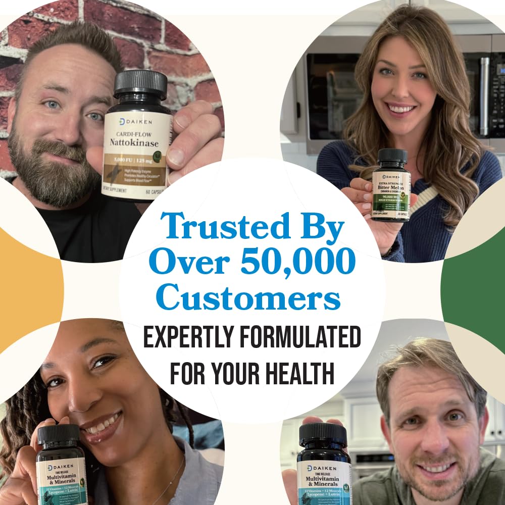 Pre-Order | Arrives in 5–10 Days – DAIKEN Nattokinase 5,000 FU, High Potency Nattokinase Supplement, Non-GMO & Vegan, Lab Tested, 60 Capsules