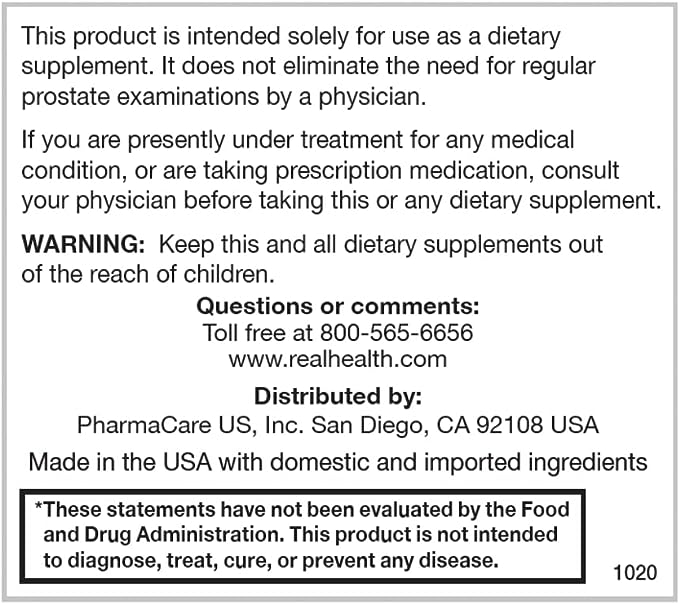 Real Health Prostate Complete, 30 Softgels