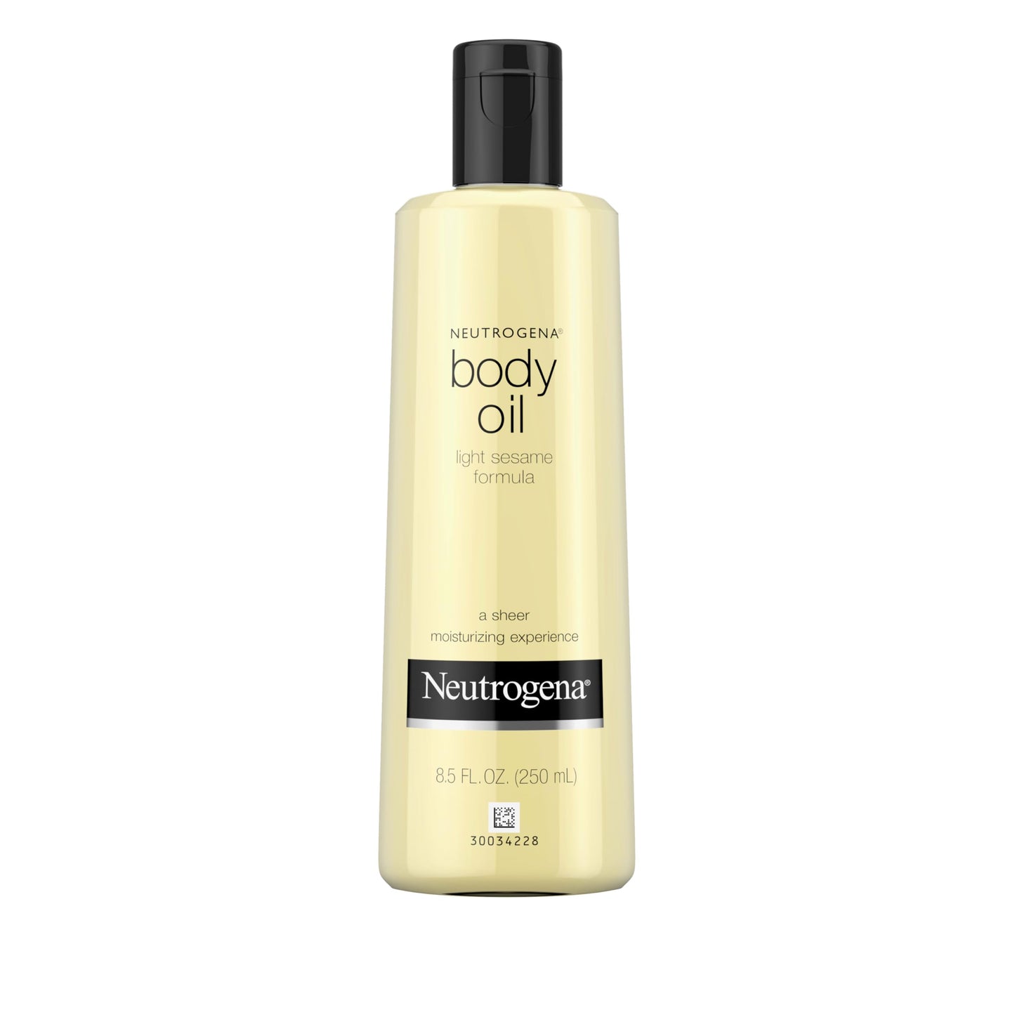 Neutrogena Body Oil Light Sesame Formula, 8.5 fl oz, Radiant Glow Moisturizer for Dry Skin, Bath & Shower Oil For Smooth and Hydrated Skin