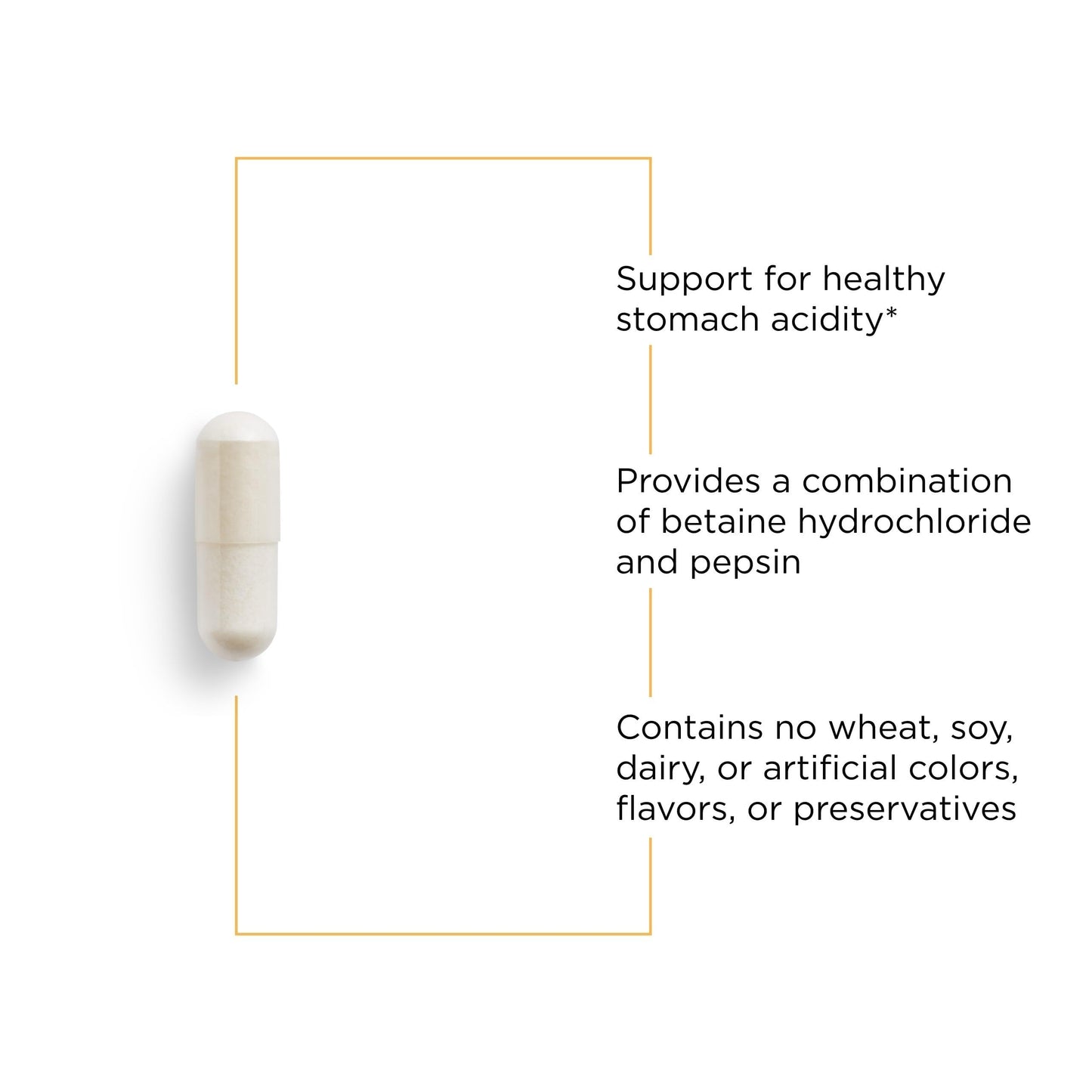Integrative Therapeutics - Betaine HCI - Support for Healthy Stomach Acidity, Gastric Function, and Protein Digestion* - 250 Capsules