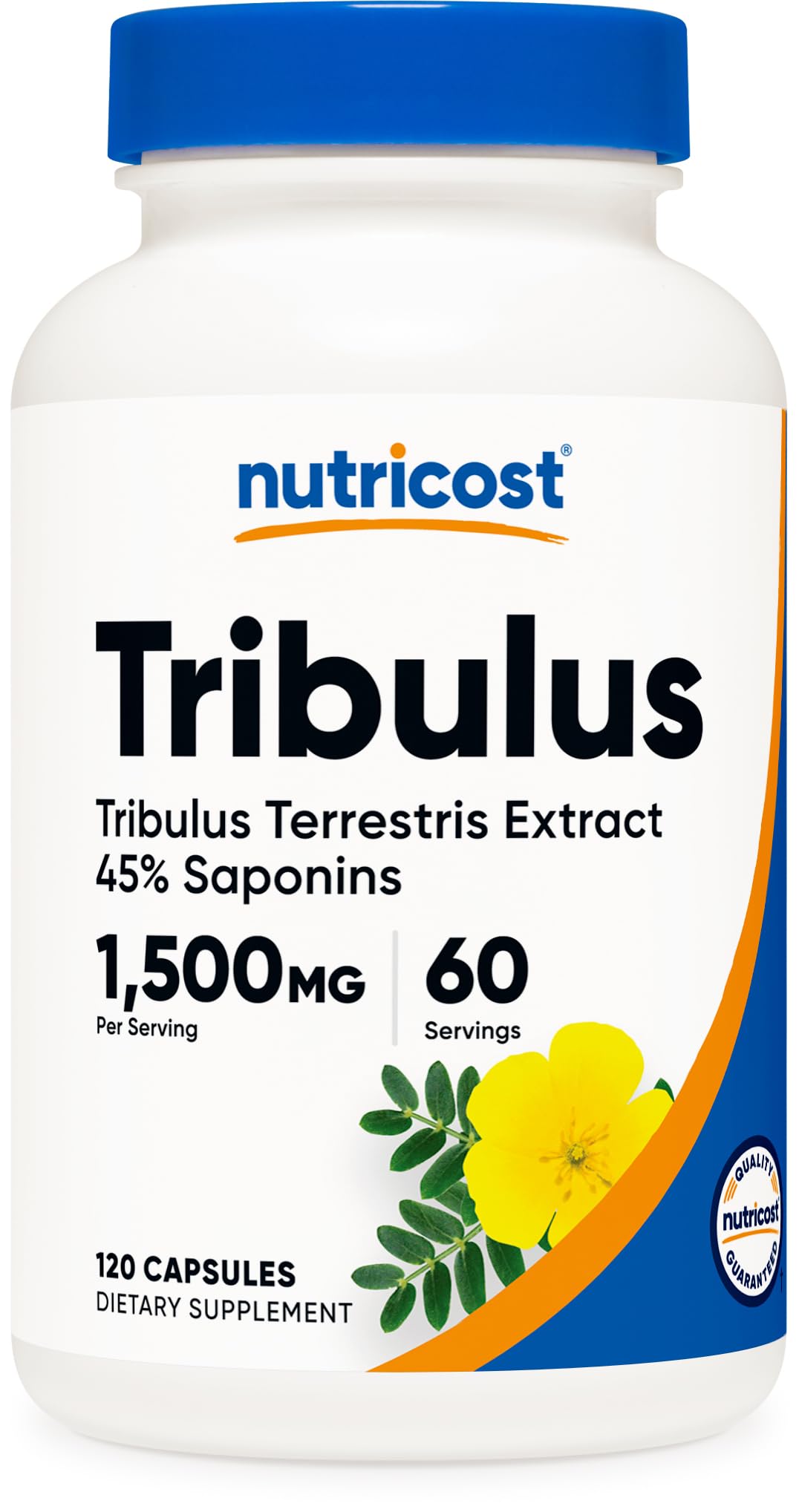 Nutricost Tribulus Terrestris Extract 1500mg, 120 Capsules - 60 Servings (750mg Per Cap), Non GMO & Gluten Free